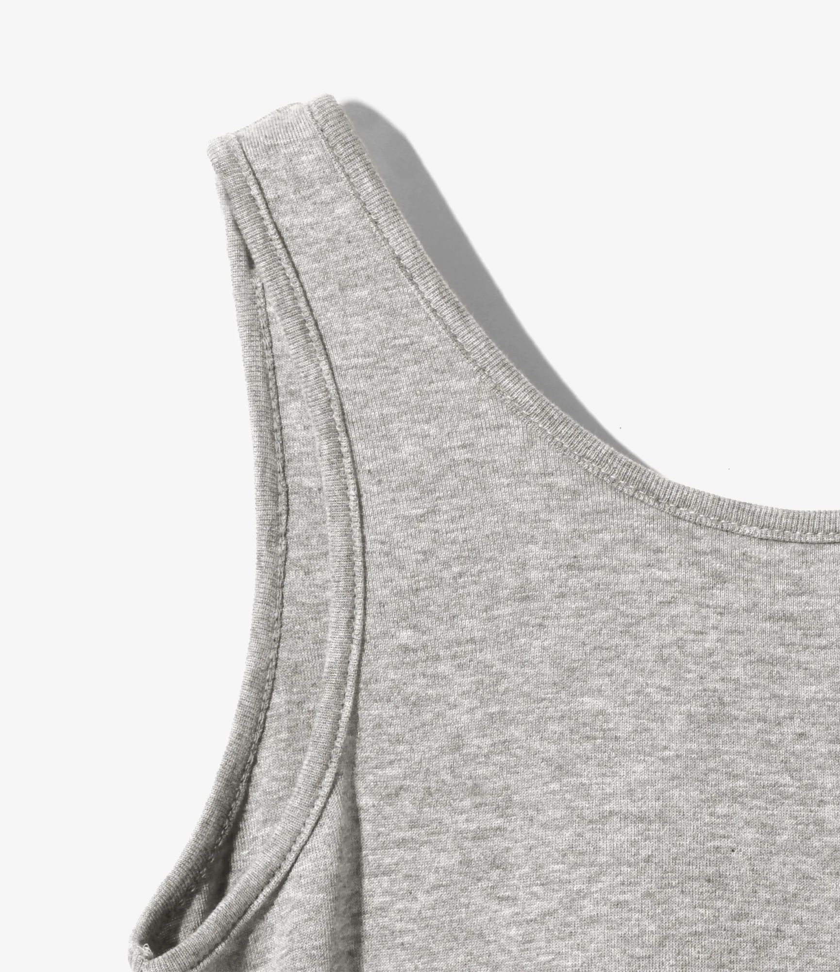 Women's Ribbed Frill Tank Top - H.Grey - Image 2