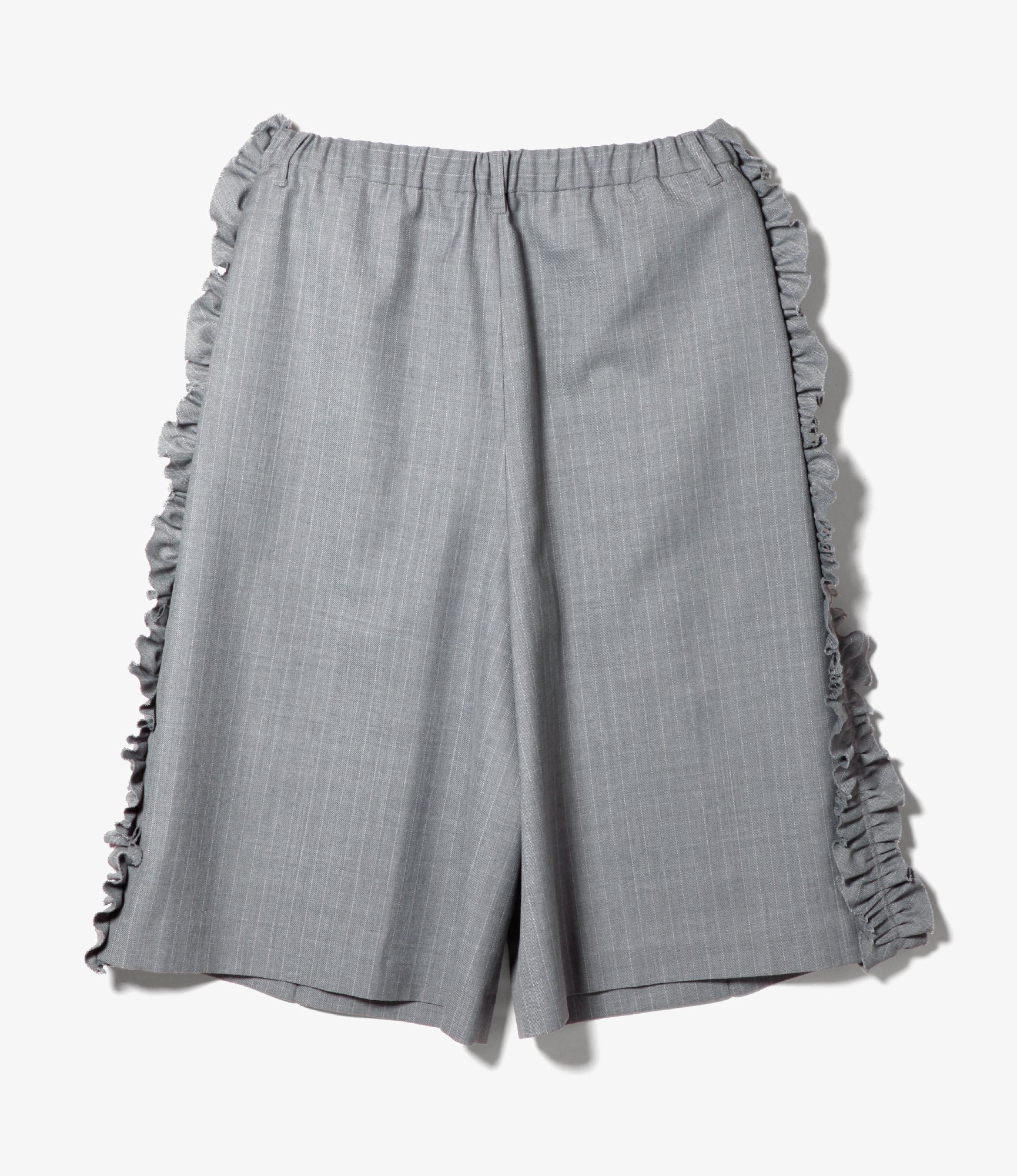 Women's Three Quarters Frill Side Pant - H. Grey - Gabardine - Image 4