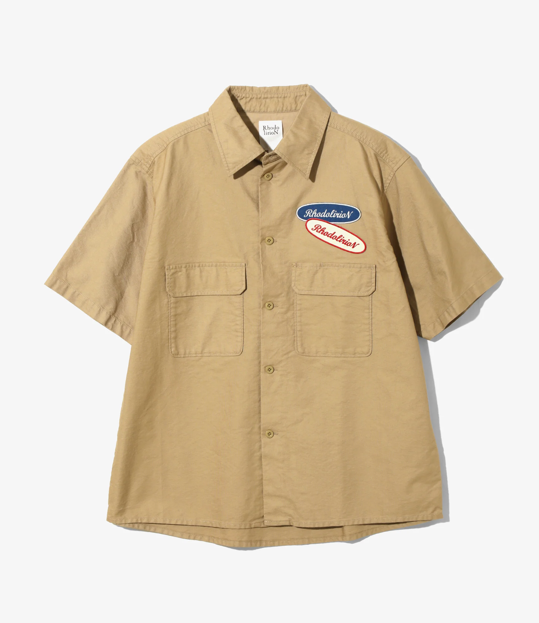 Work Shirt with Emblem - Khaki