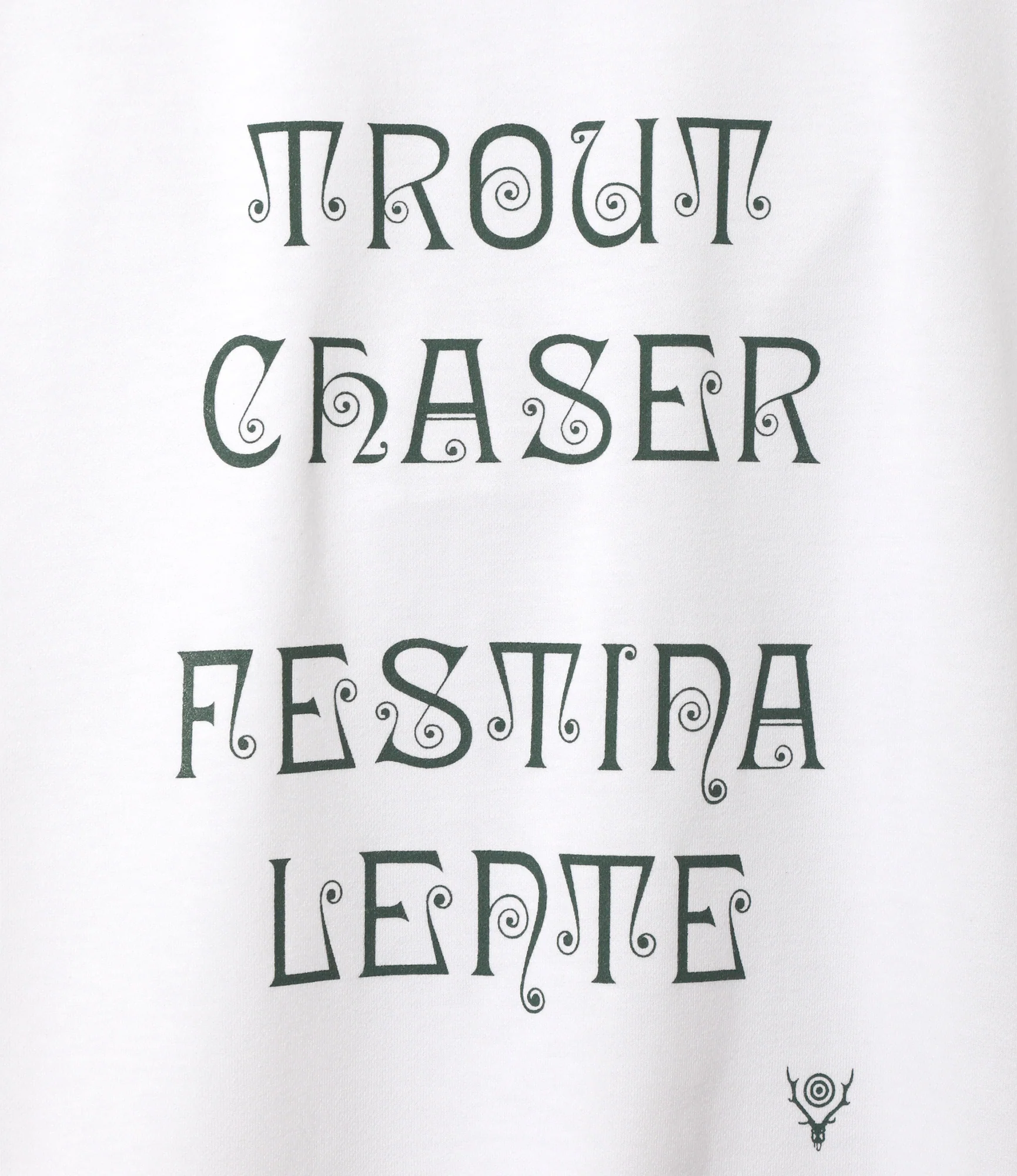 S/S Crew Neck Tee - White - FESTINA LENTE - Image 2