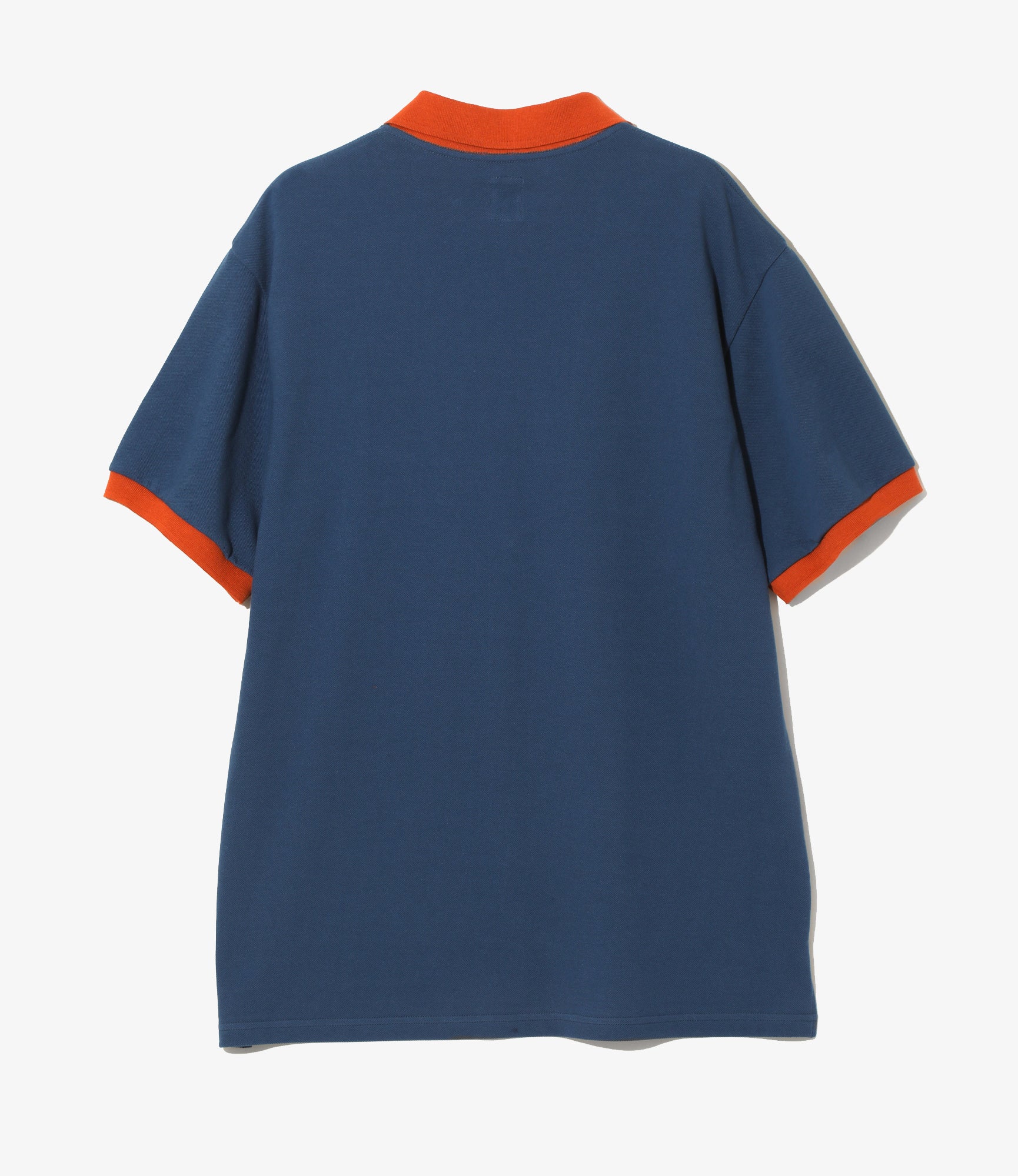 S/S Polo Shirt - Blue - Cotton Pique - Image 4