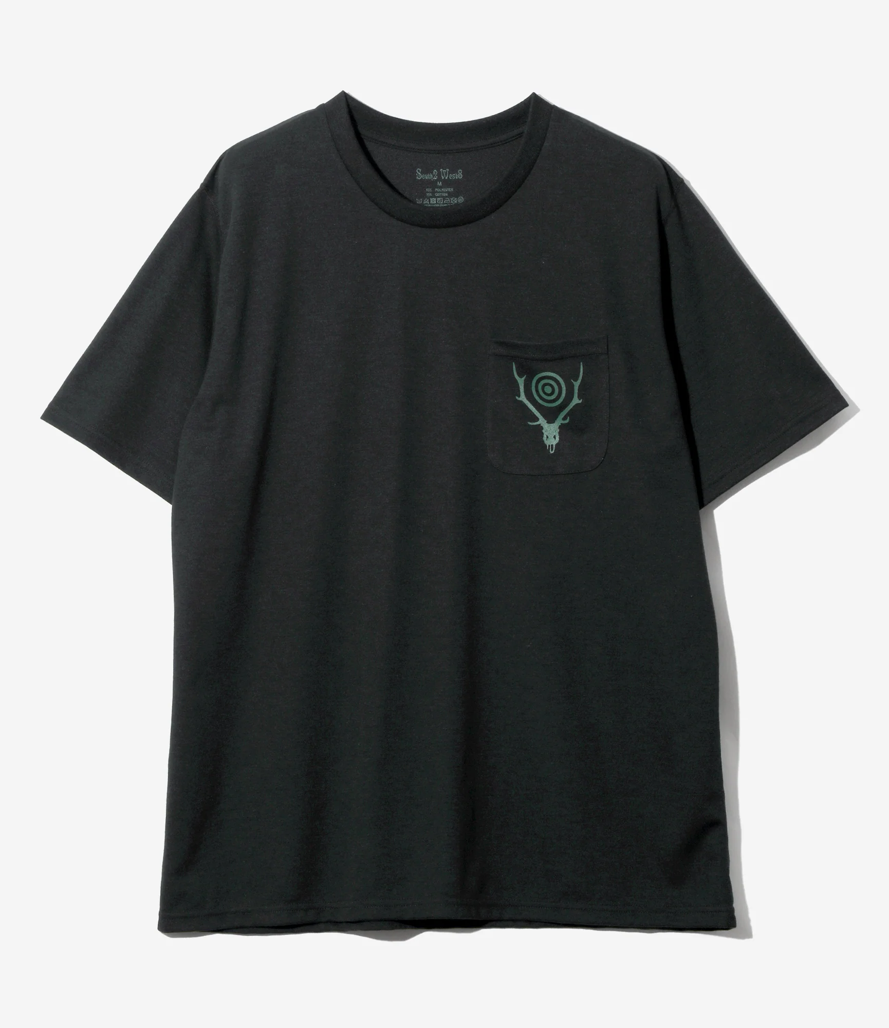 S/S Round Pocket Tee - Black - Circle Horn