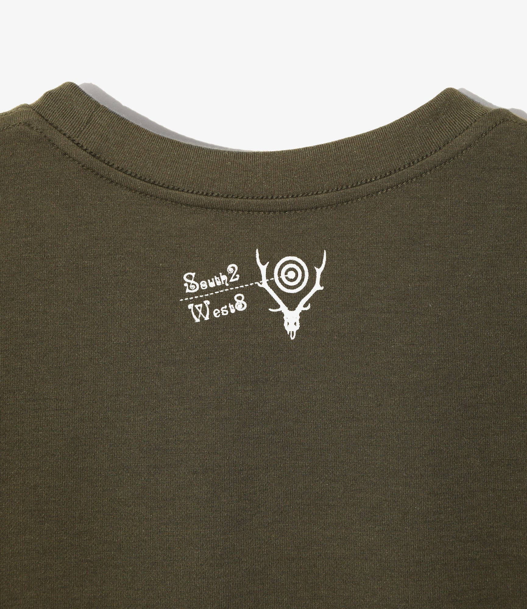 S/S Crew Neck Tee - Olive - IN SHADOWS - Image 4