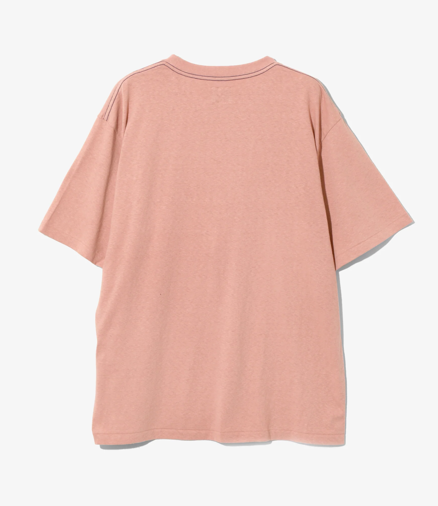 S/S Papillon Emb. Pocket Tee - Pink - Cotton Jersey - Image 3