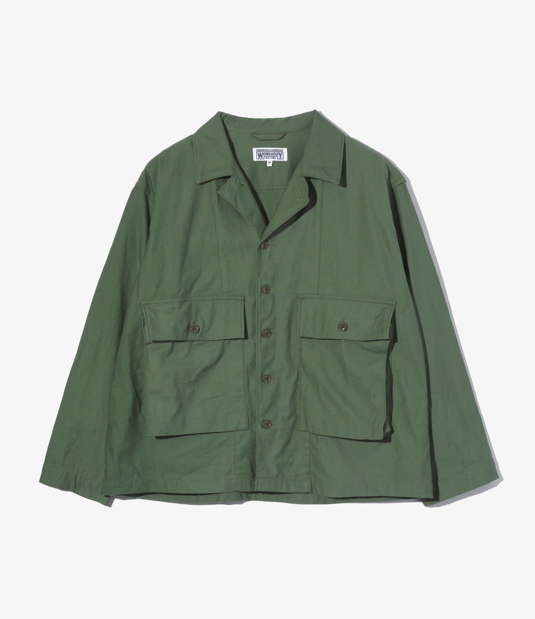 Sea Bees Jacket - Olive Cotton Reverse Sateen