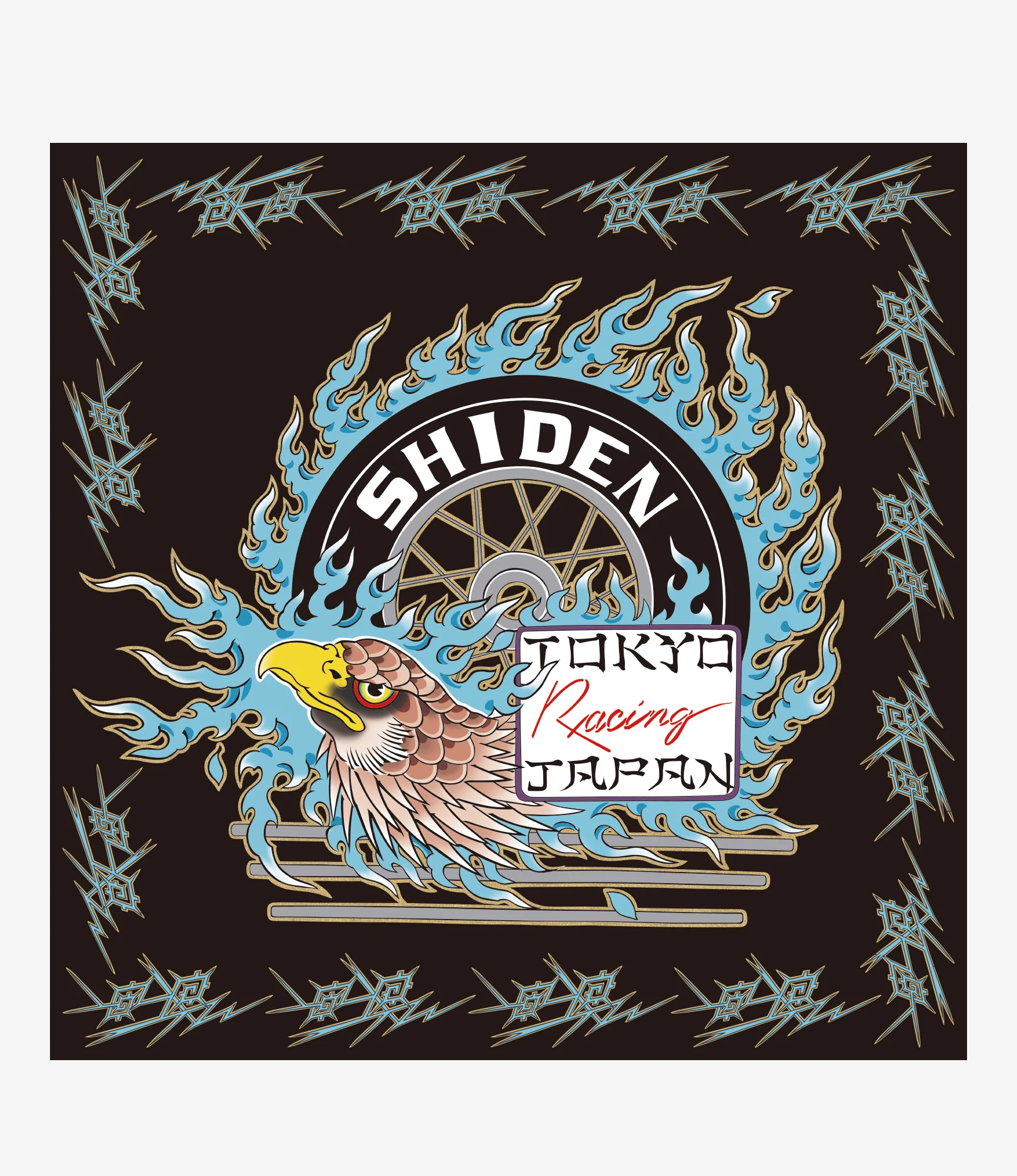Bandana - Black - Flame Tire
