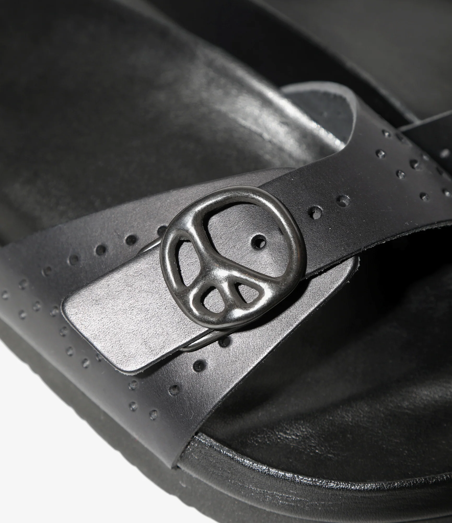 Single Strap Sandal - Black - Cowhide Lthr. - Image 3