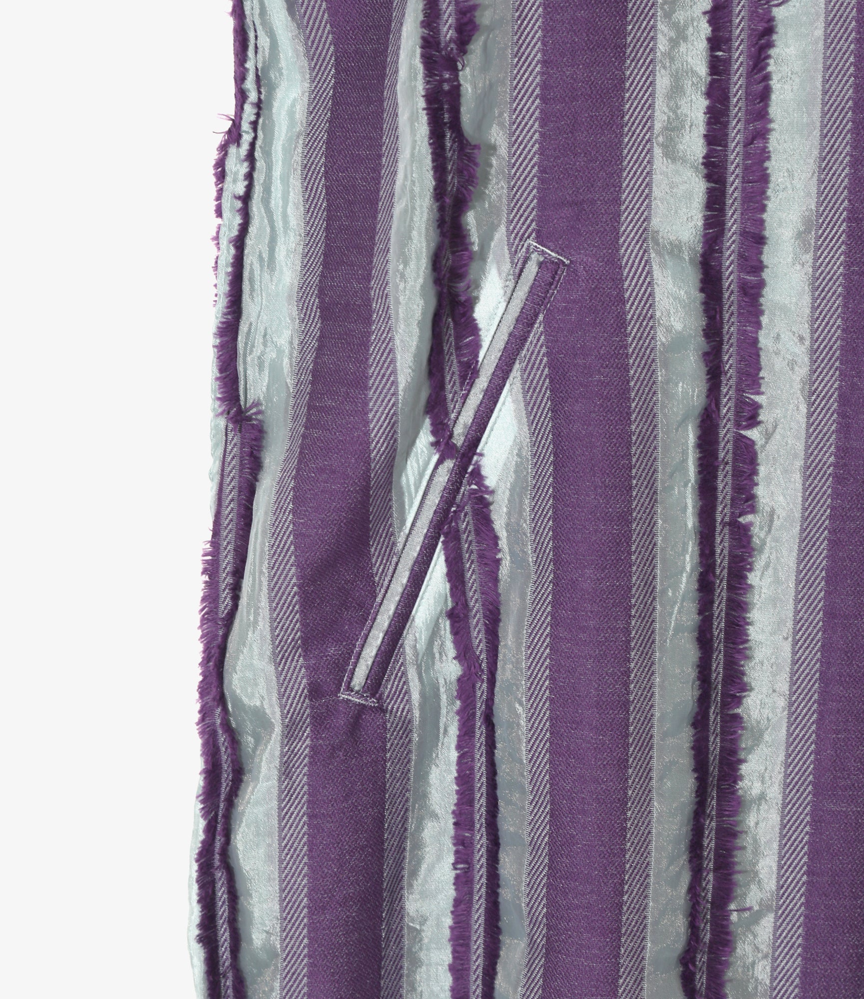 Sleeveless Dress - Sax/Purple - Stripe Cut Jacquard - Image 4