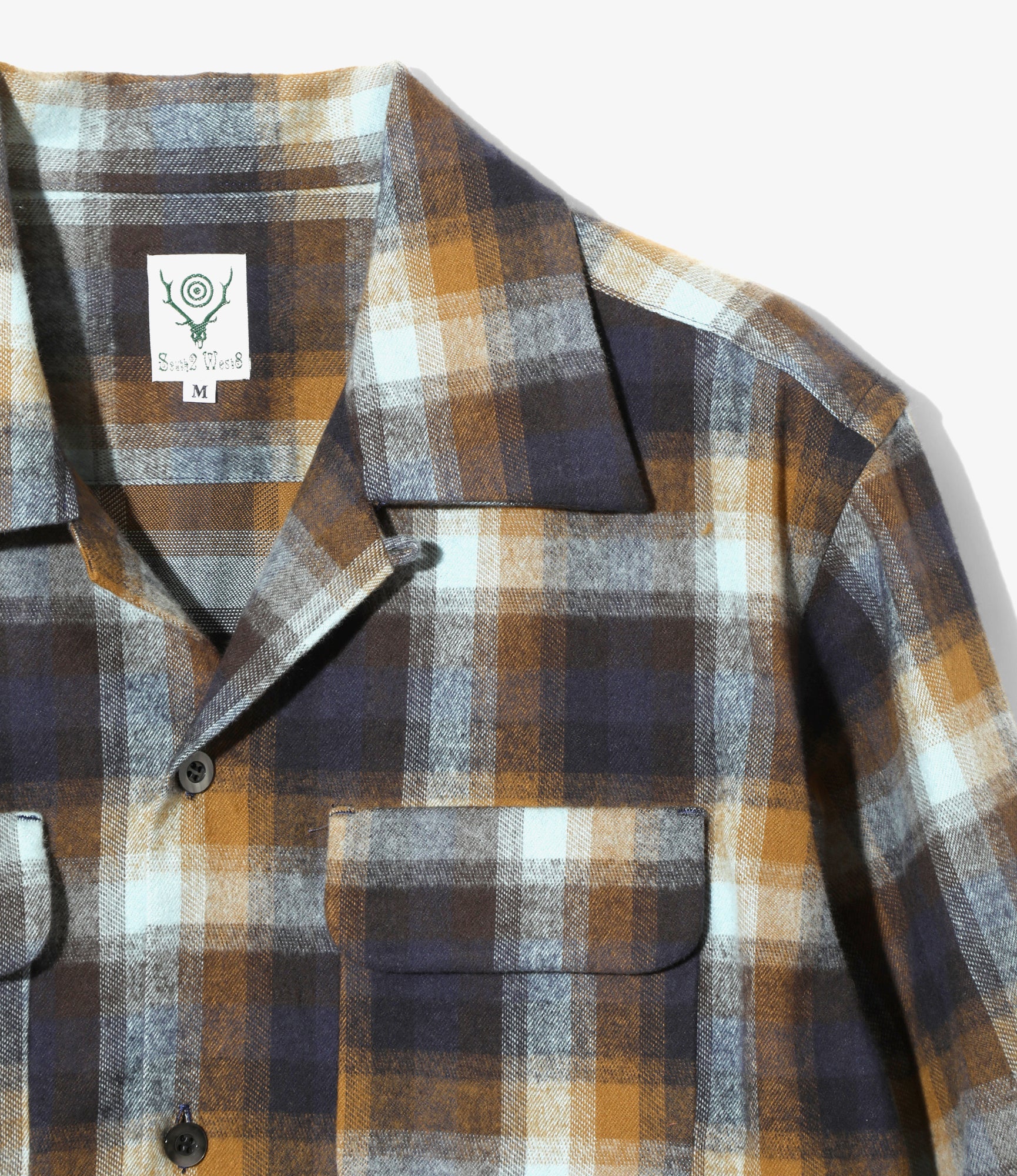 6 Pocket Shirt - Blue - Cotton Plaid - Image 2