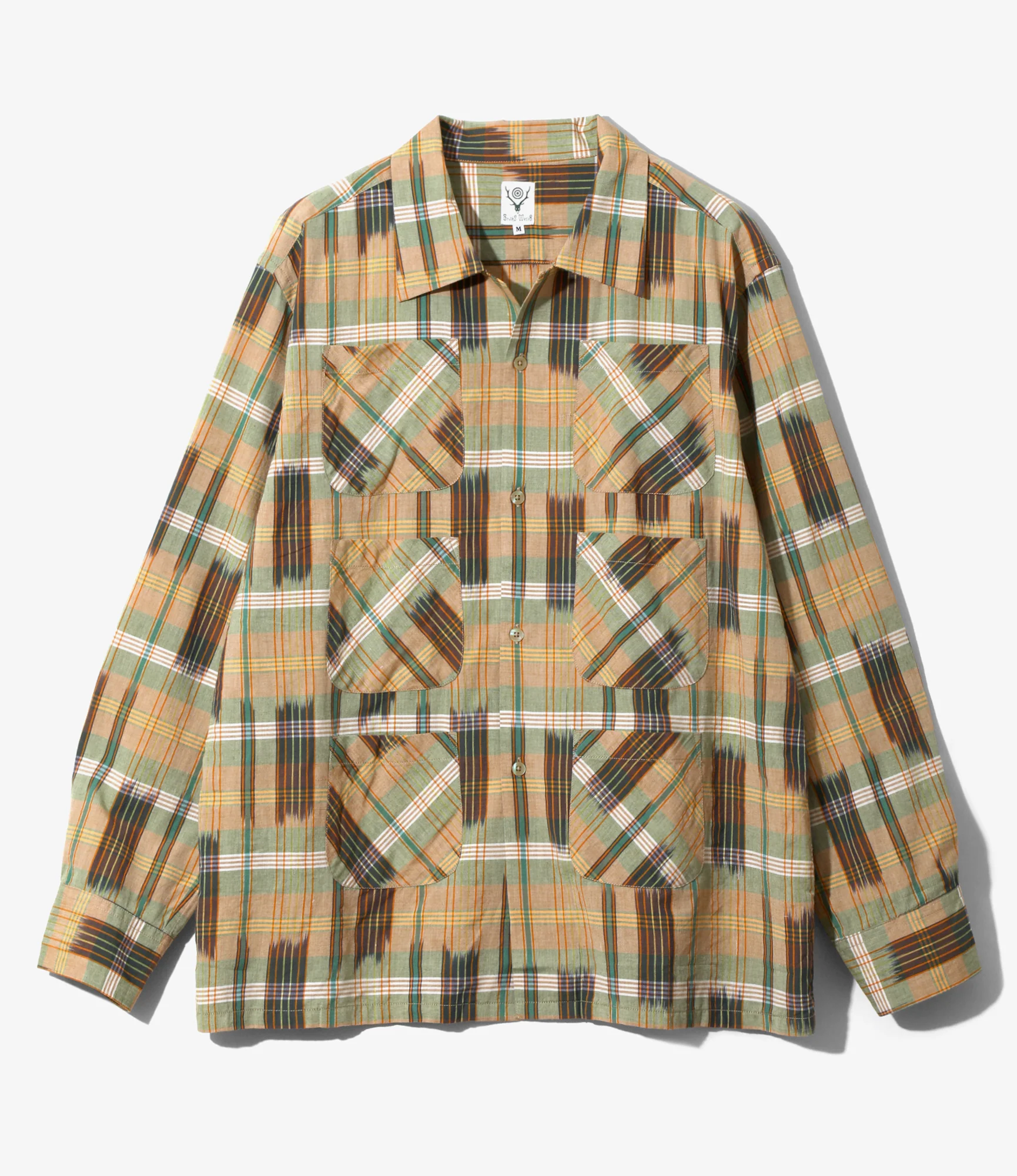 6 Pocket Shirt - Green - Madras Plaid