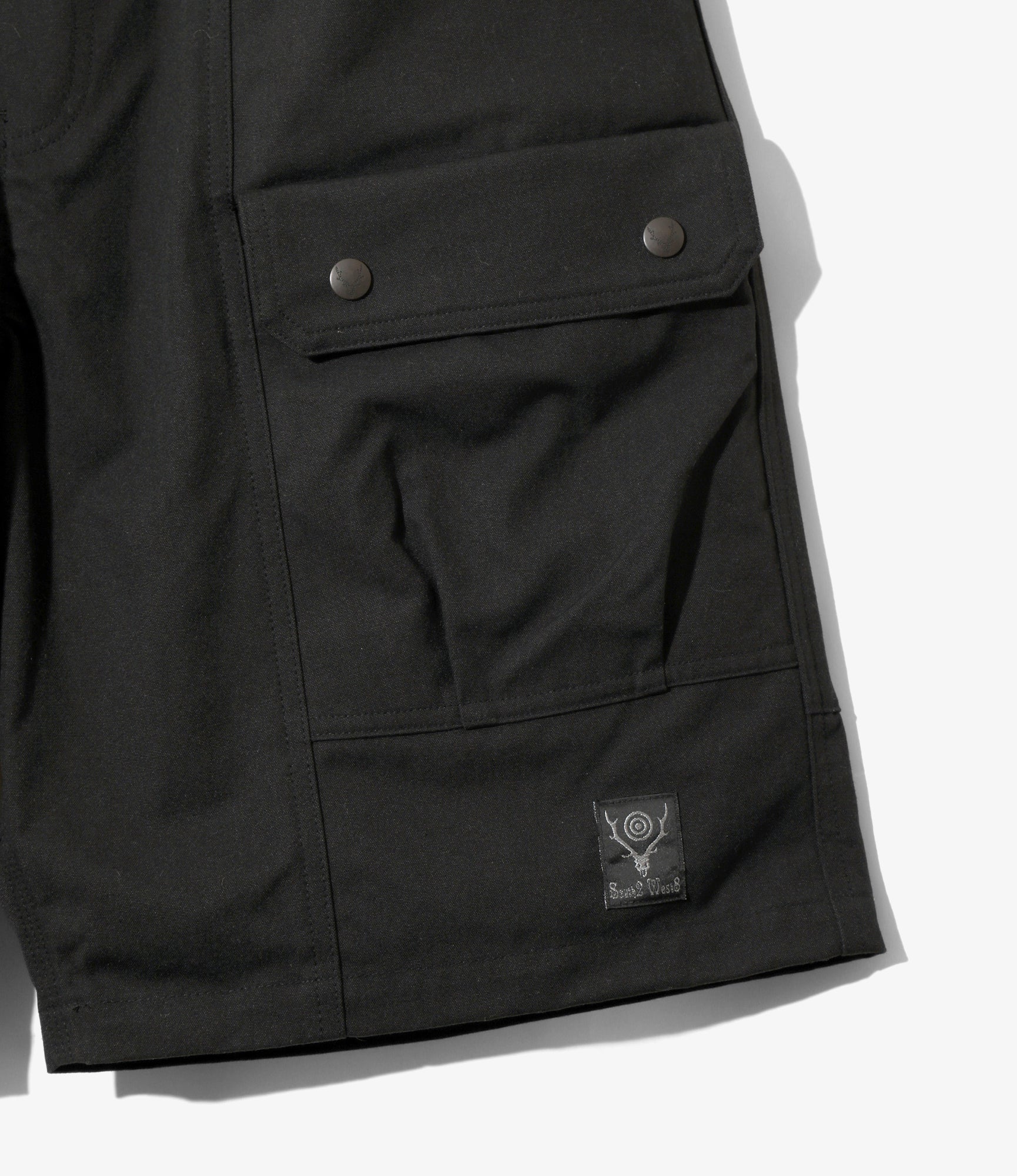 Belted Harbor Short - Black - C/N Canvas - Image 3