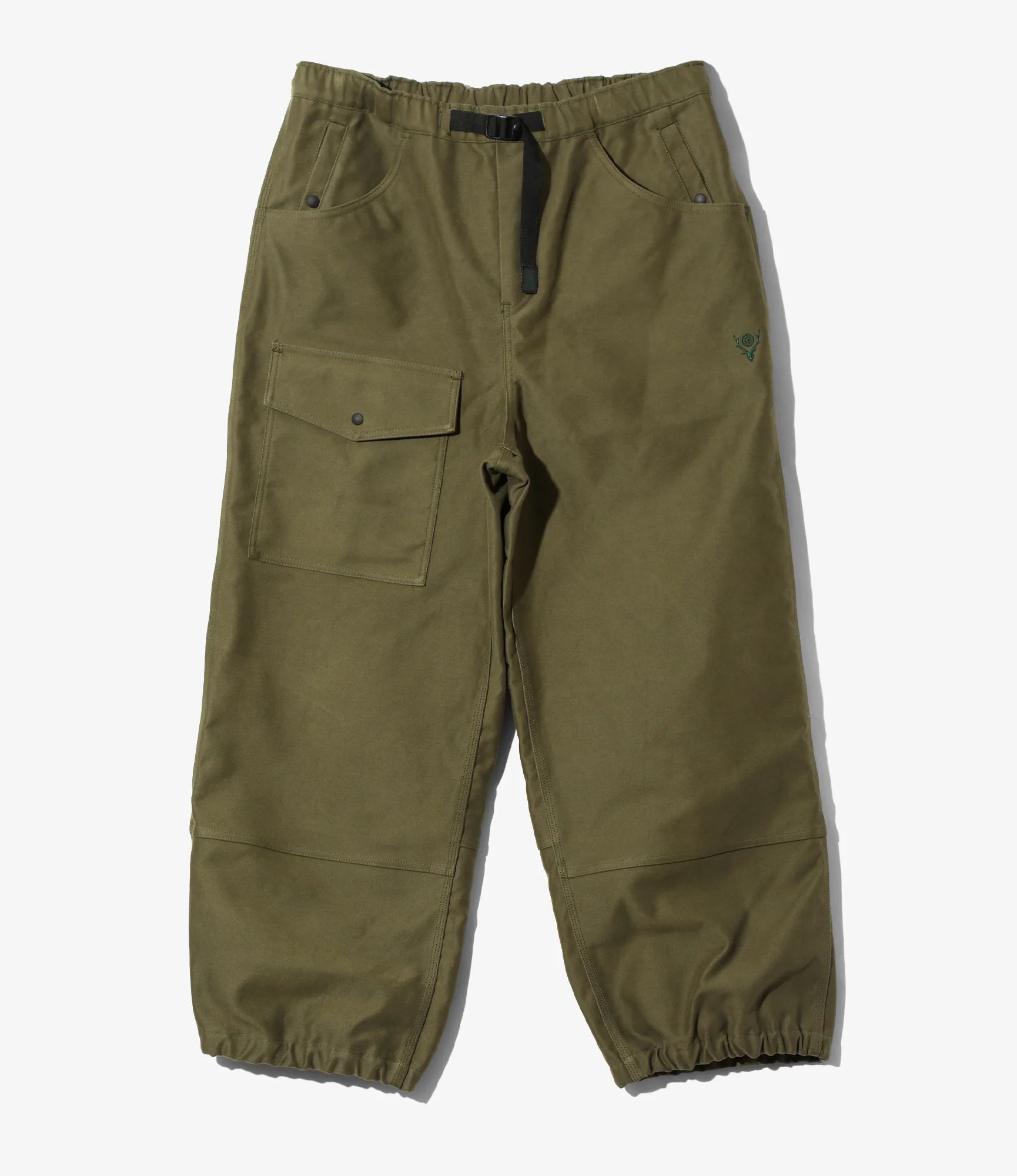 Belted O.P.P. Pant - Olive - Heavy Moleskin