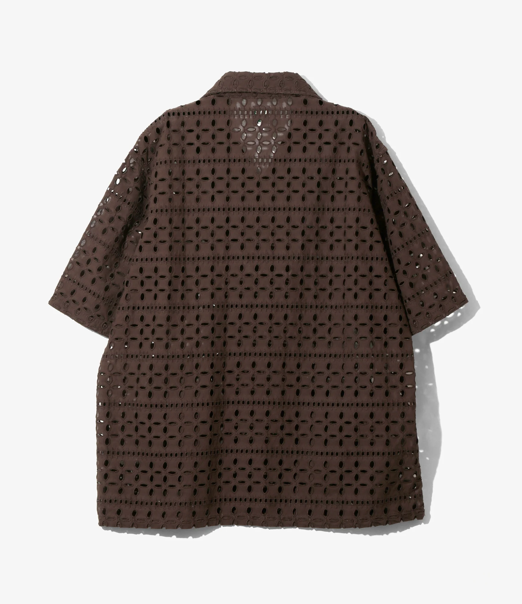 Cabana Shirt - Dk.Brown - Cutwork Embroidery - Image 4