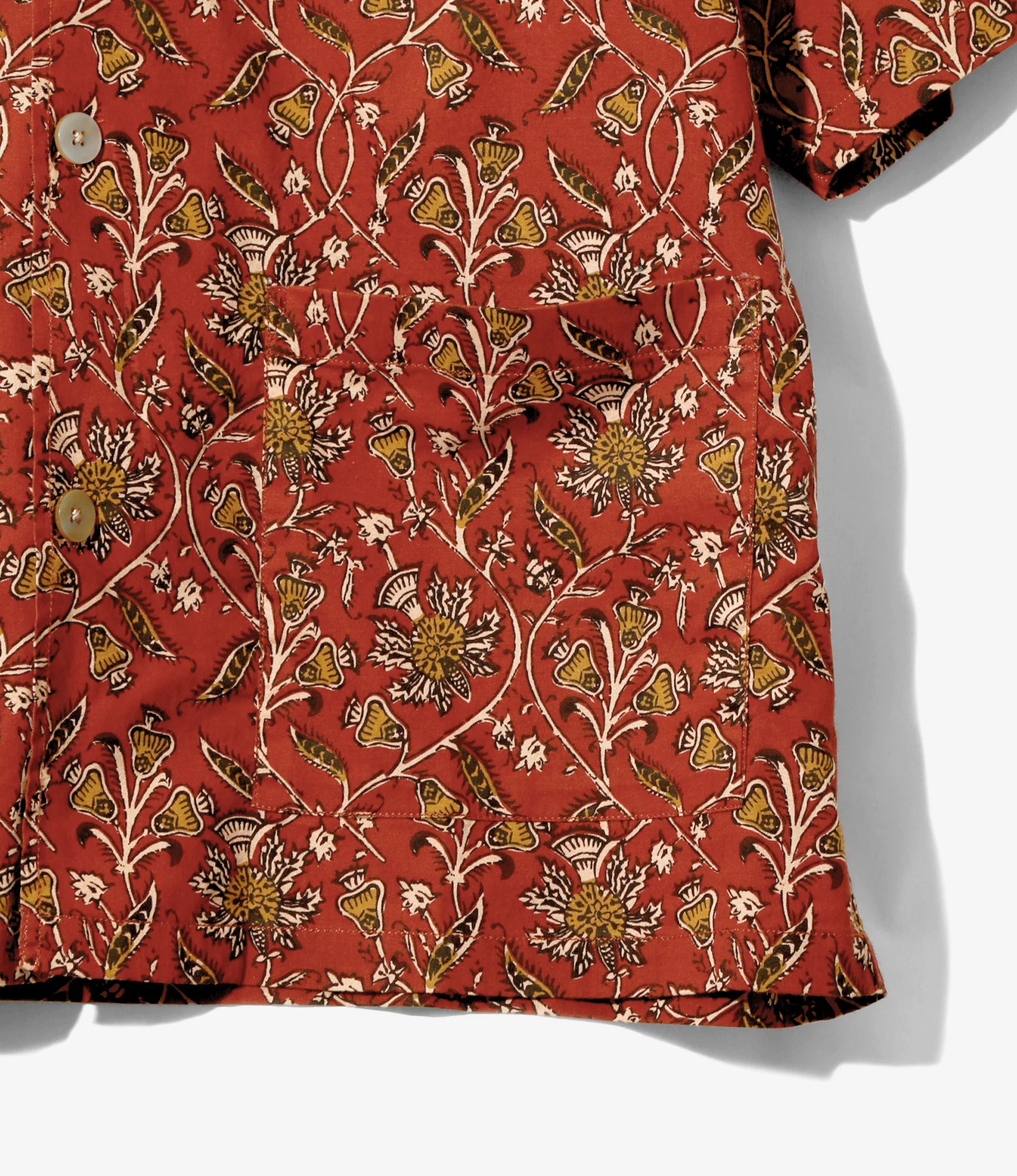 Cabana Shirt - Red - Batik Printed - Image 2