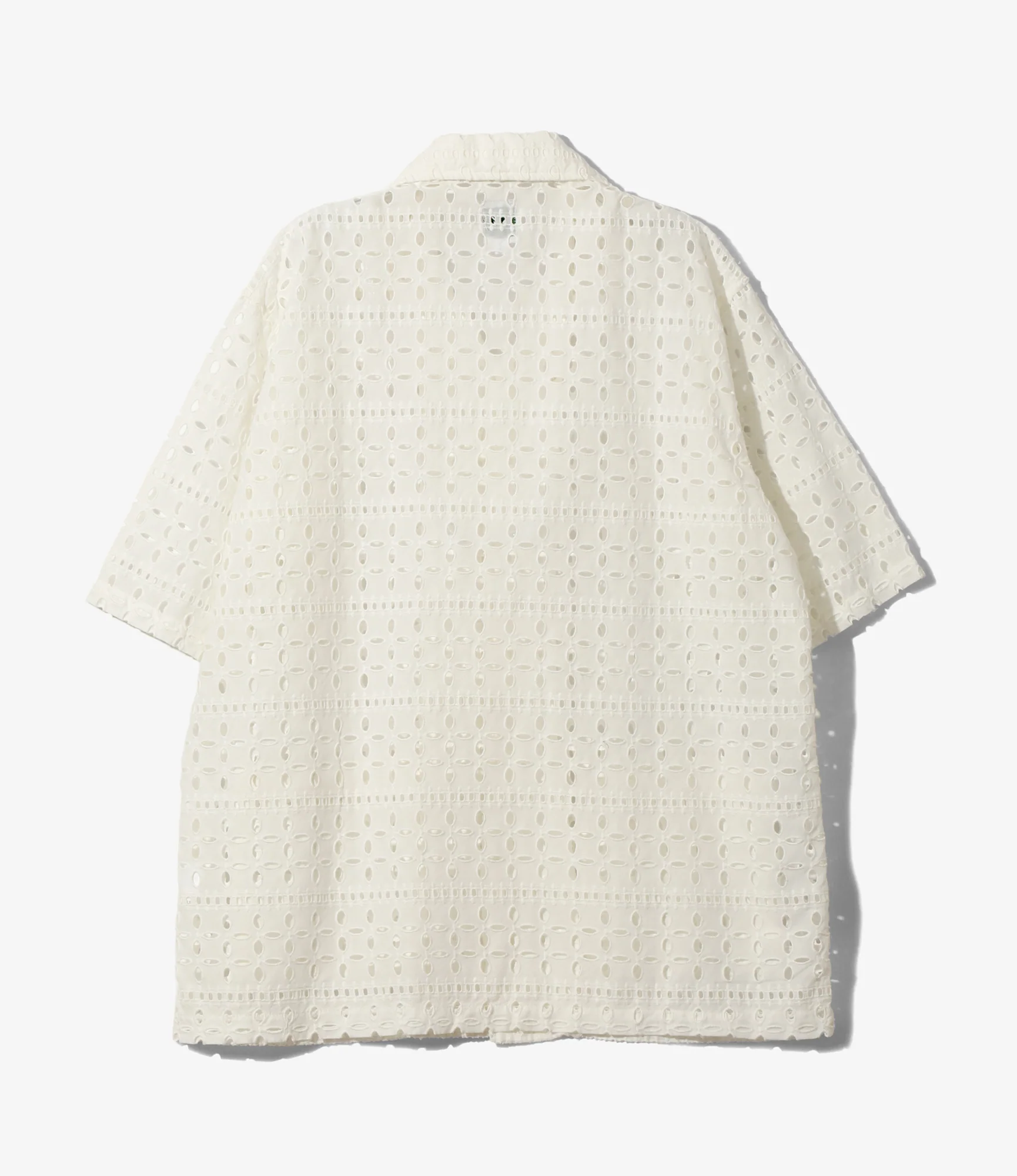 Cabana Shirt - White - Cutwork Embroidery - Image 4