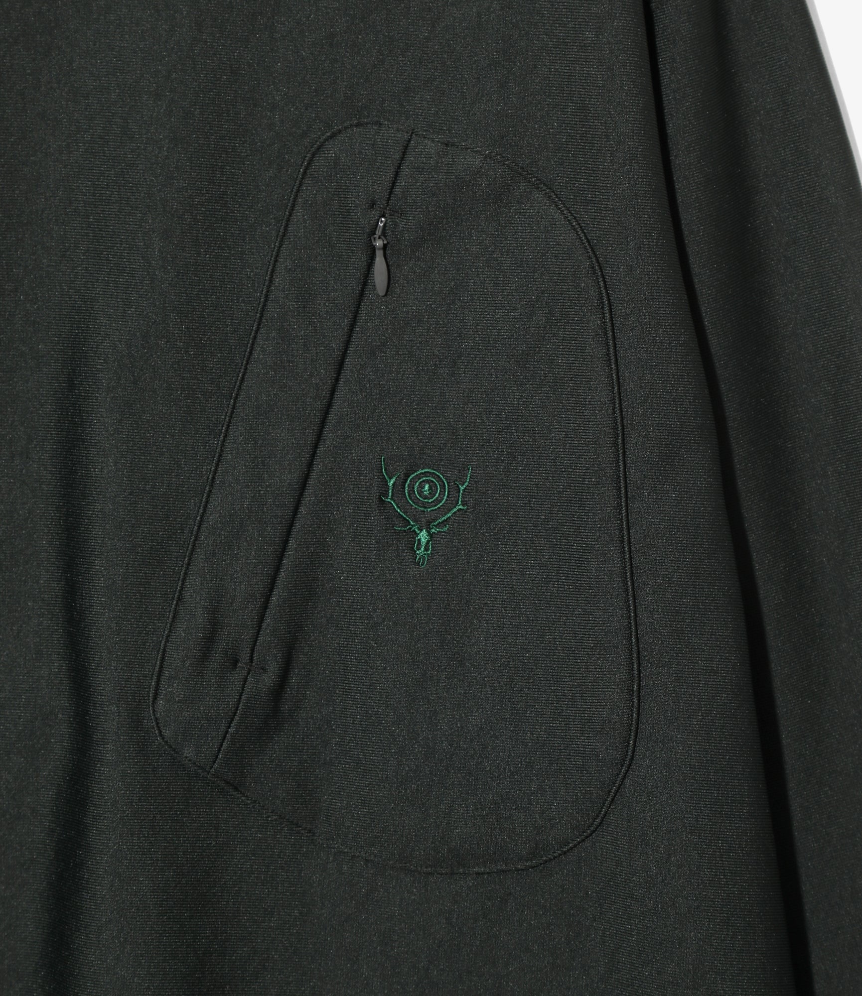 Crew Neck Scouting Shirt - Green - N/PE/PU Tricot Jersey - Image 2