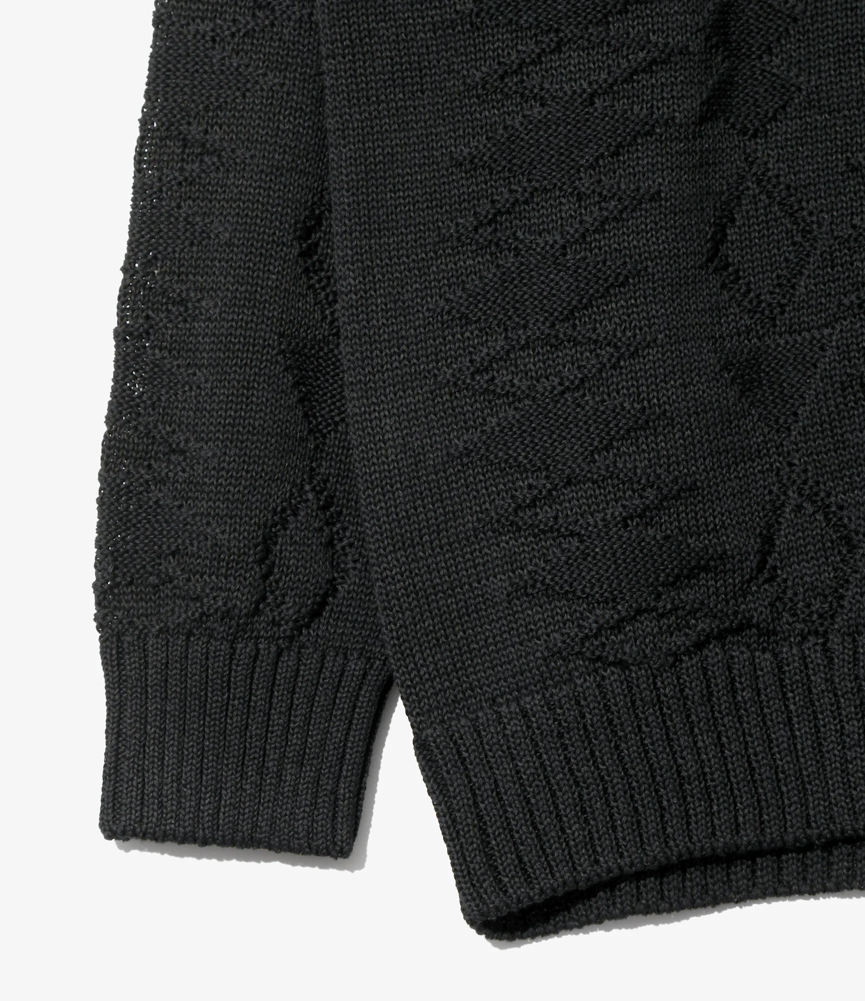Crew Neck Sweater - Black - Native Pattern - Image 2