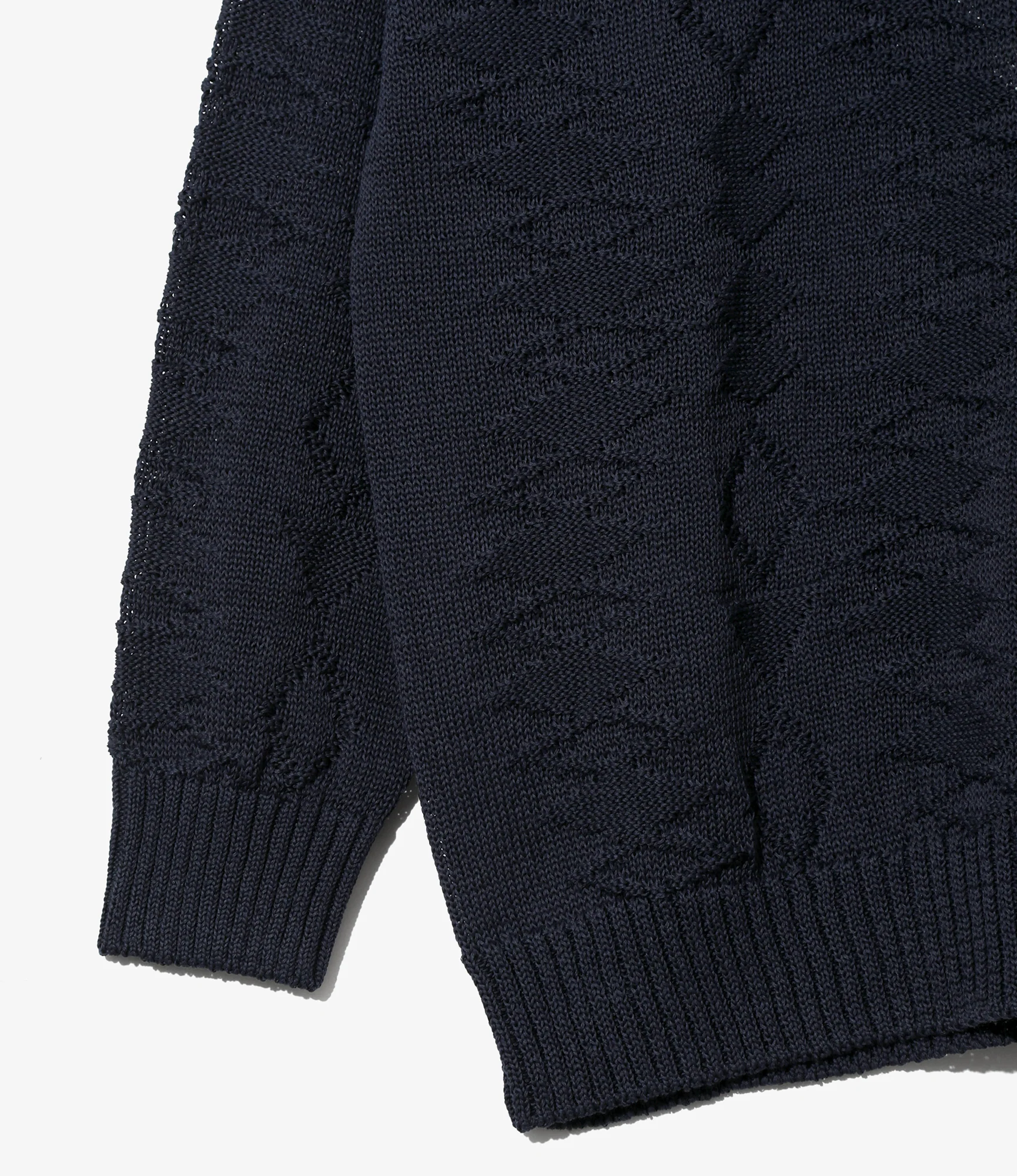 Crew Neck Sweater - Navy - Native Pattern - Image 2