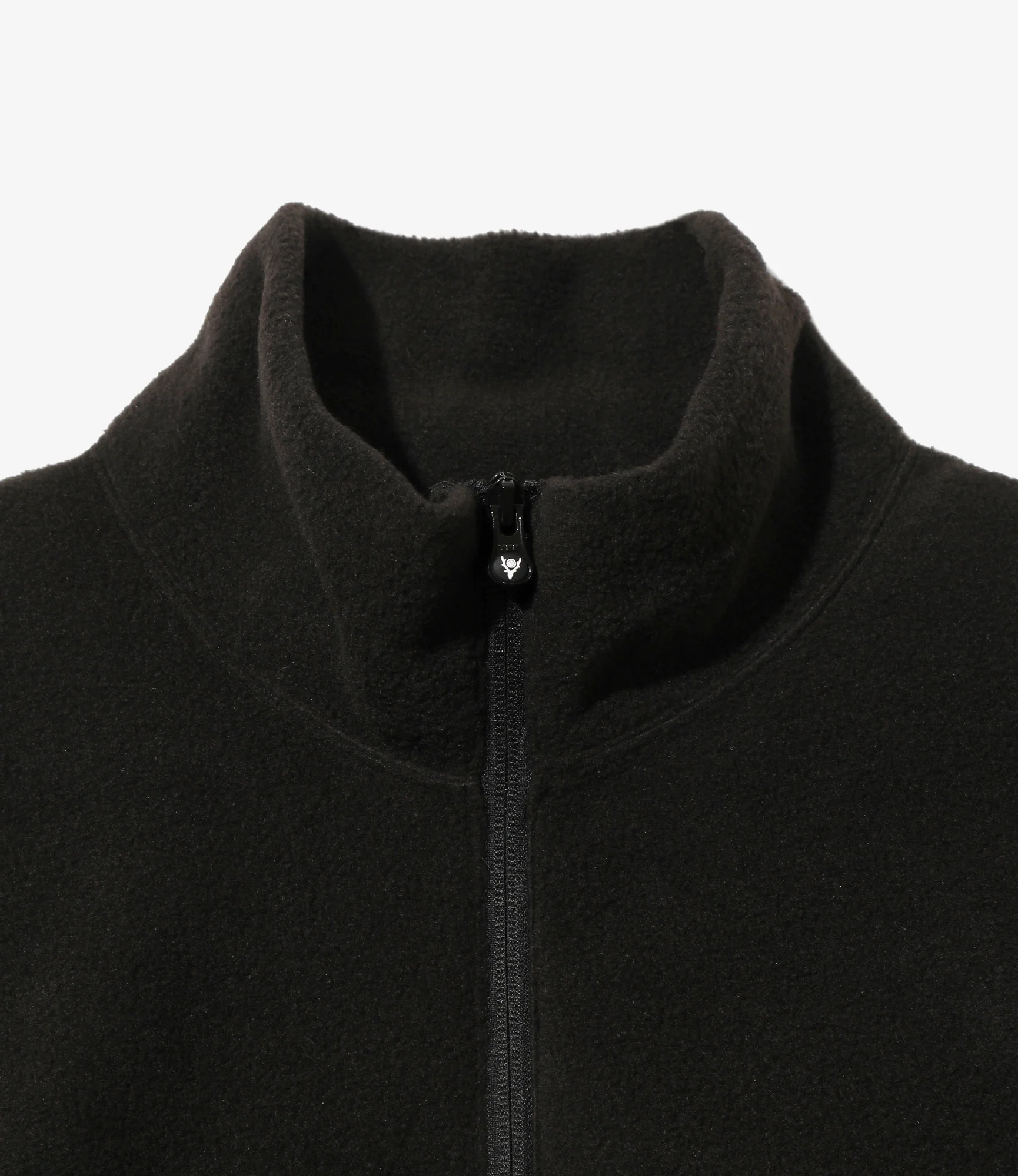 Half Zipped Shirt - Black - Poly Fleece - Image 2
