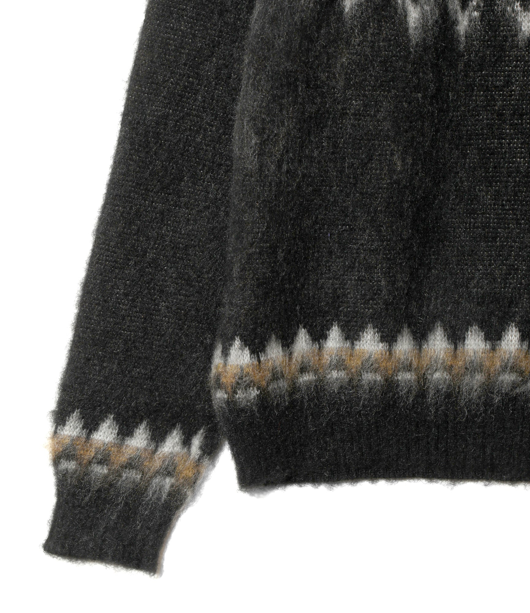 Mohair Crew Neck Sweater - Black - Nordic Skull - Image 3