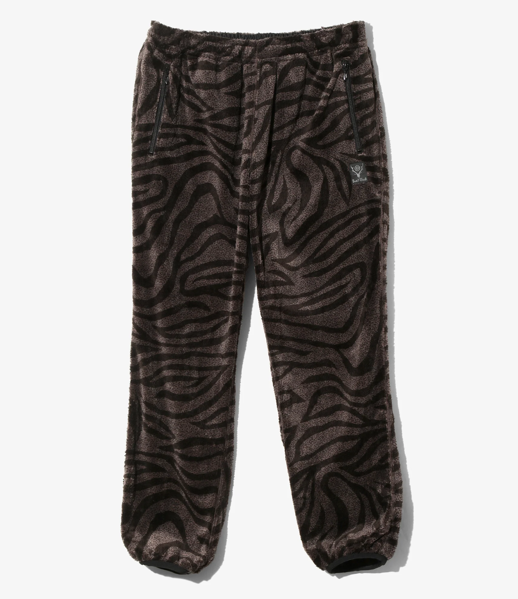 Piping Pant - Mocha - Poly Fleece / Printed