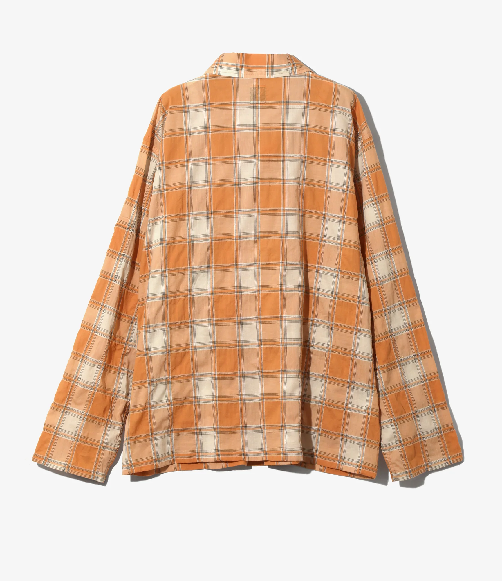 Ranger Shirt - Orange - Cotton Lawn Shirring / Plaid - Image 3