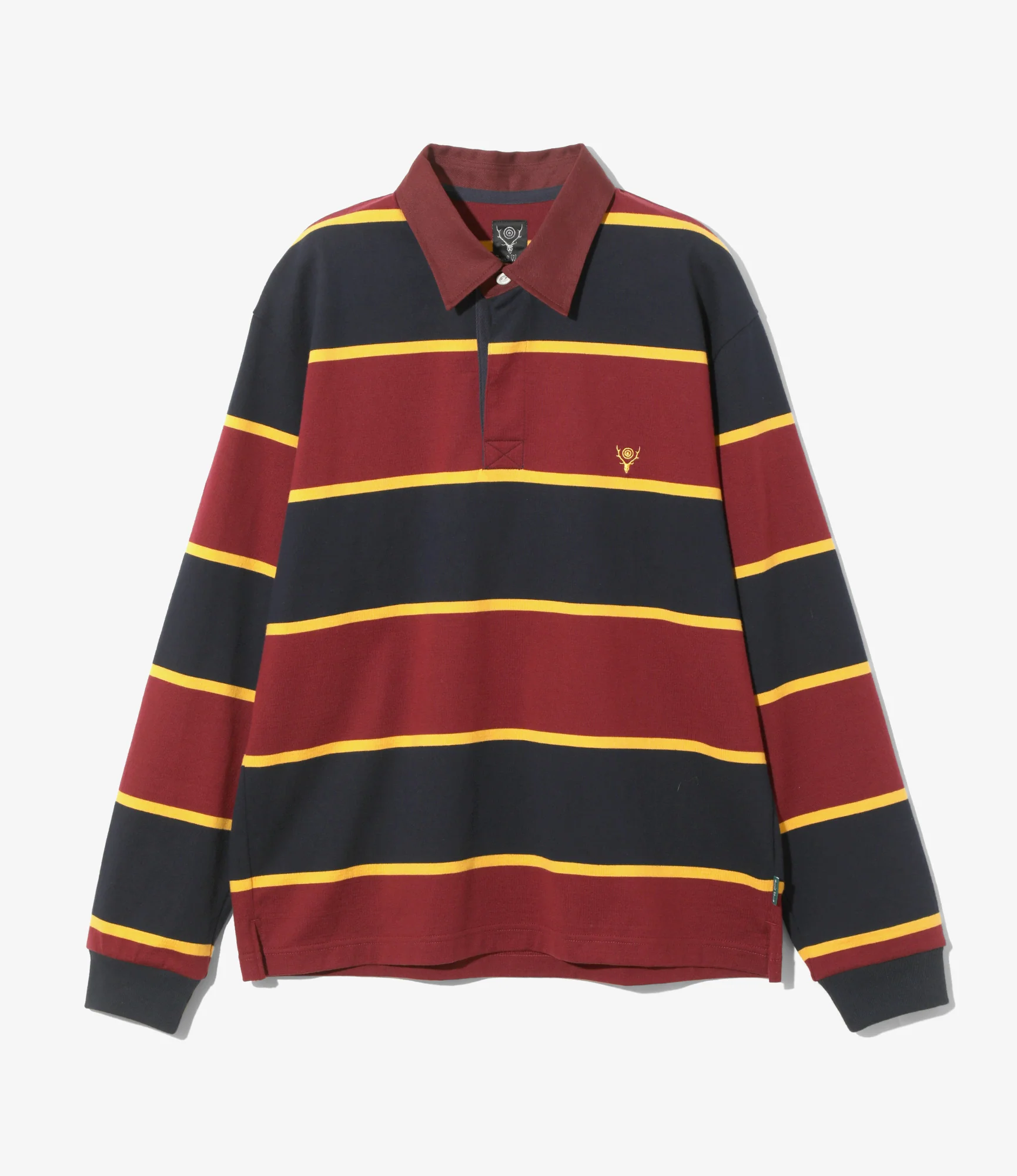 Rugger Shirt - Burgundy - Cotton Plainstitch