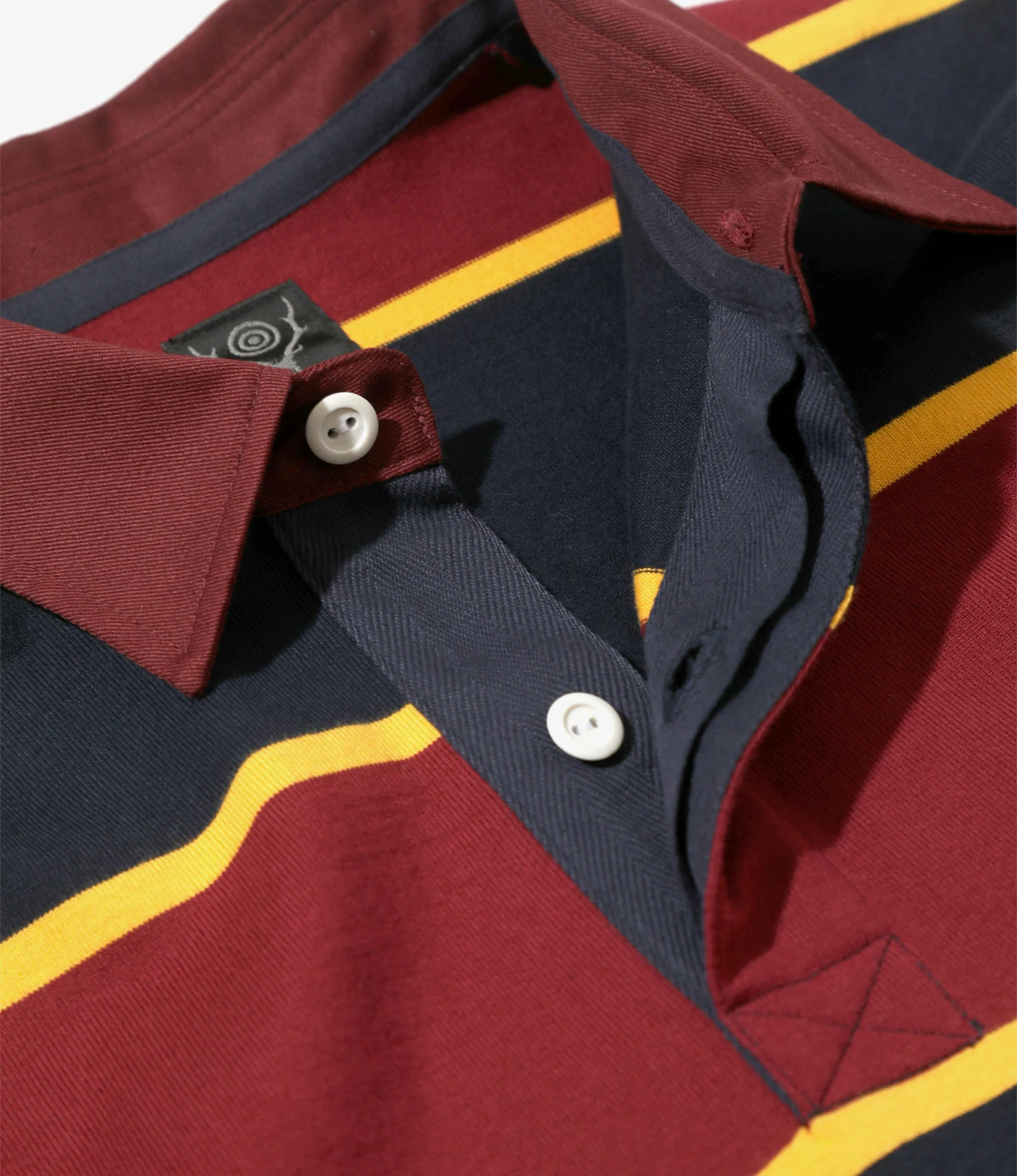 Rugger Shirt - Burgundy - Cotton Plainstitch - Image 2