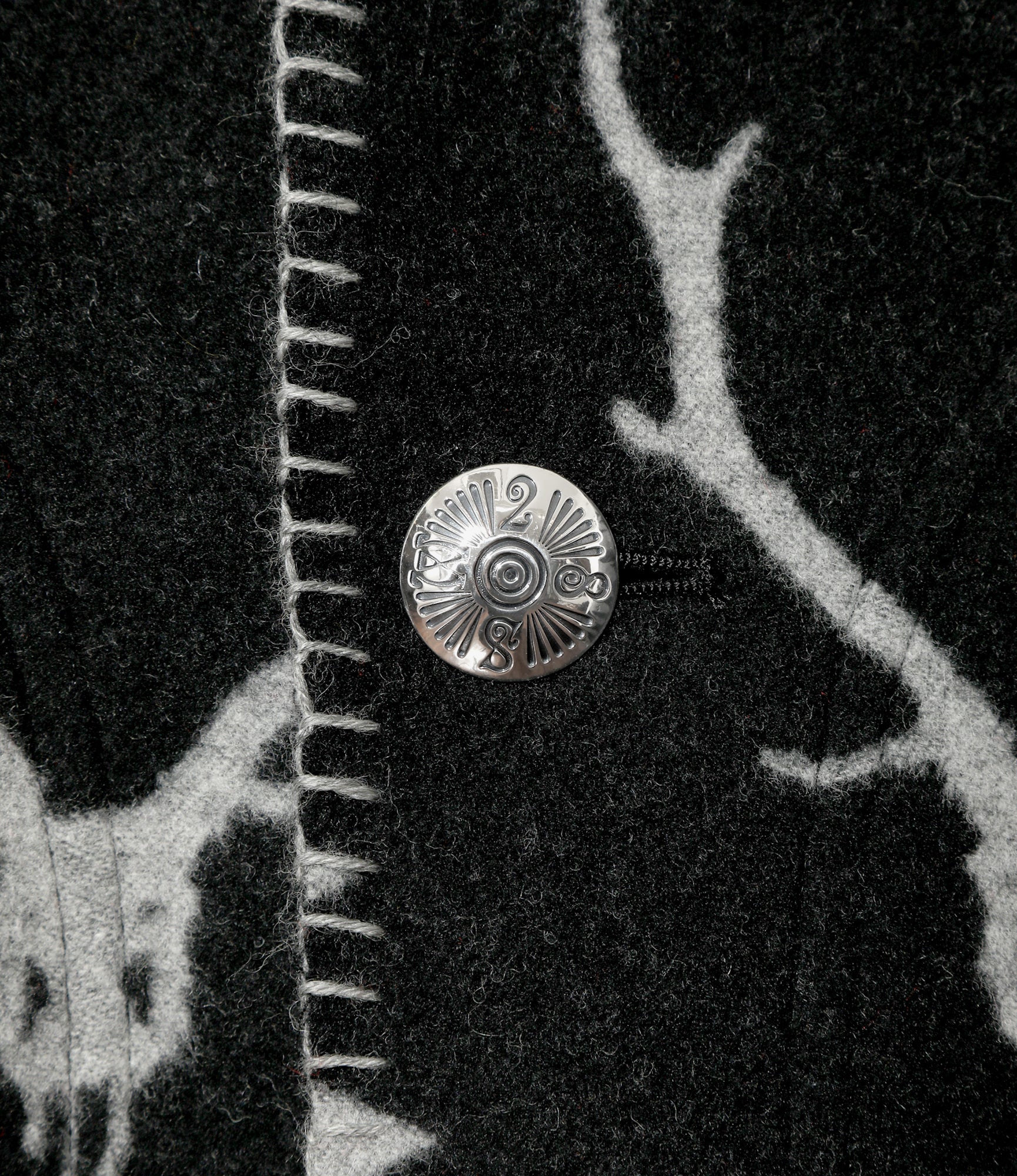 Shawl Collar Jacket - Grey - W/CA Blanket - Image 3