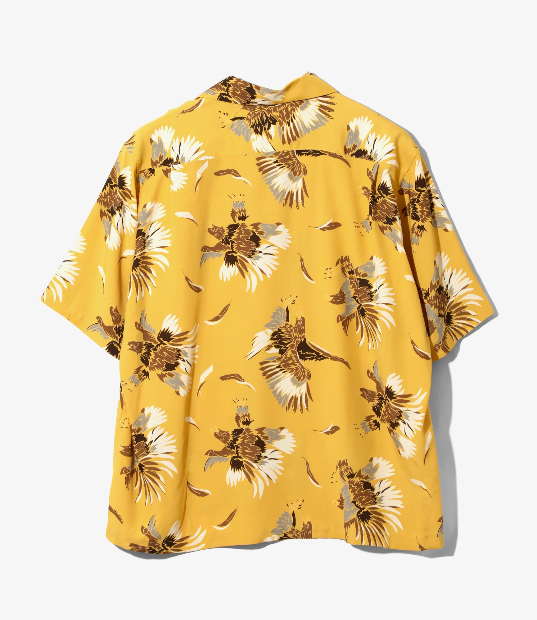 S/S Open Collar Shirt - Yellow - Eagle - Image 3