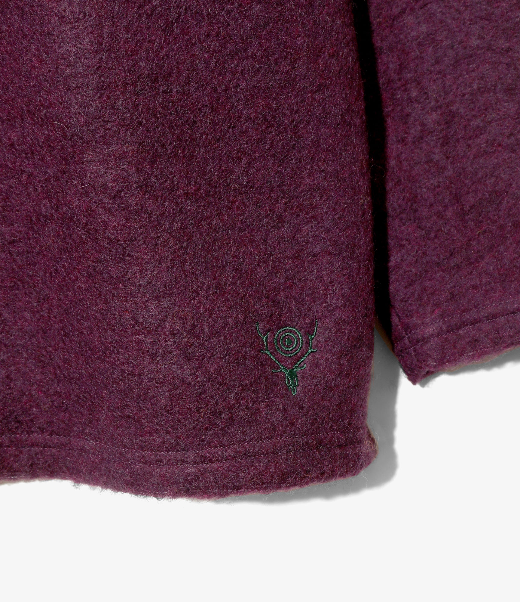 S.S. V Neck Cardigan - Purple - W/PE Boiled Jersey - Image 3