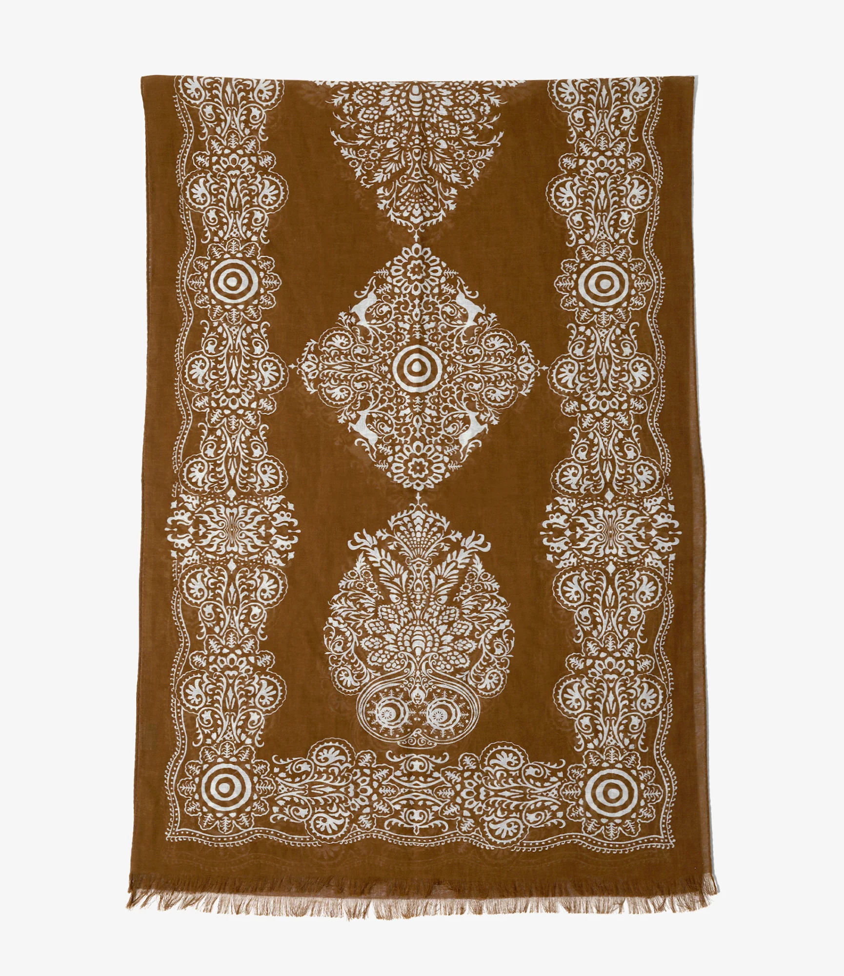 Stole - Brown - Cotton Gauze - Image 2