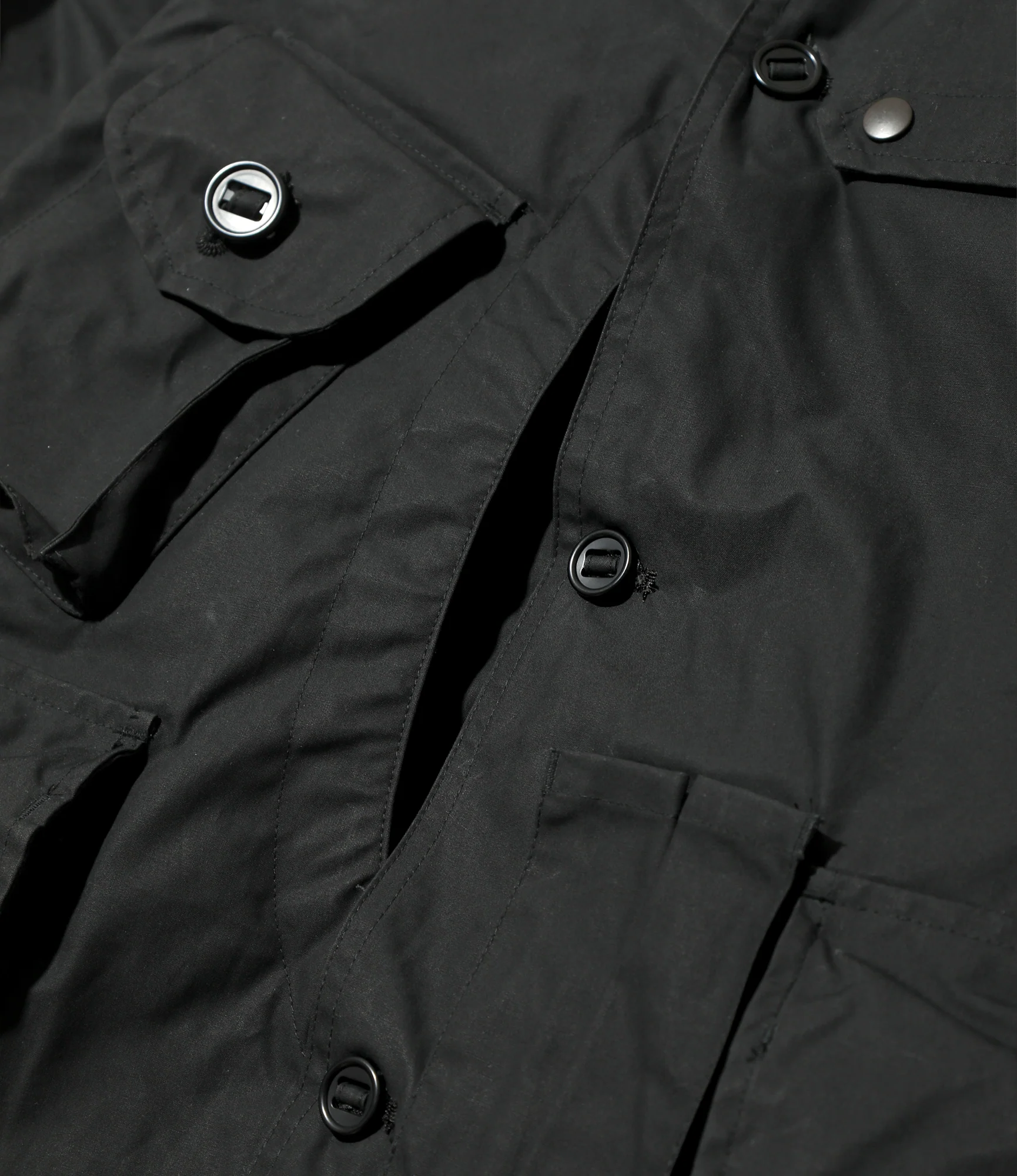 Tenkara Jacket - Black - Waxed Cotton - Image 3
