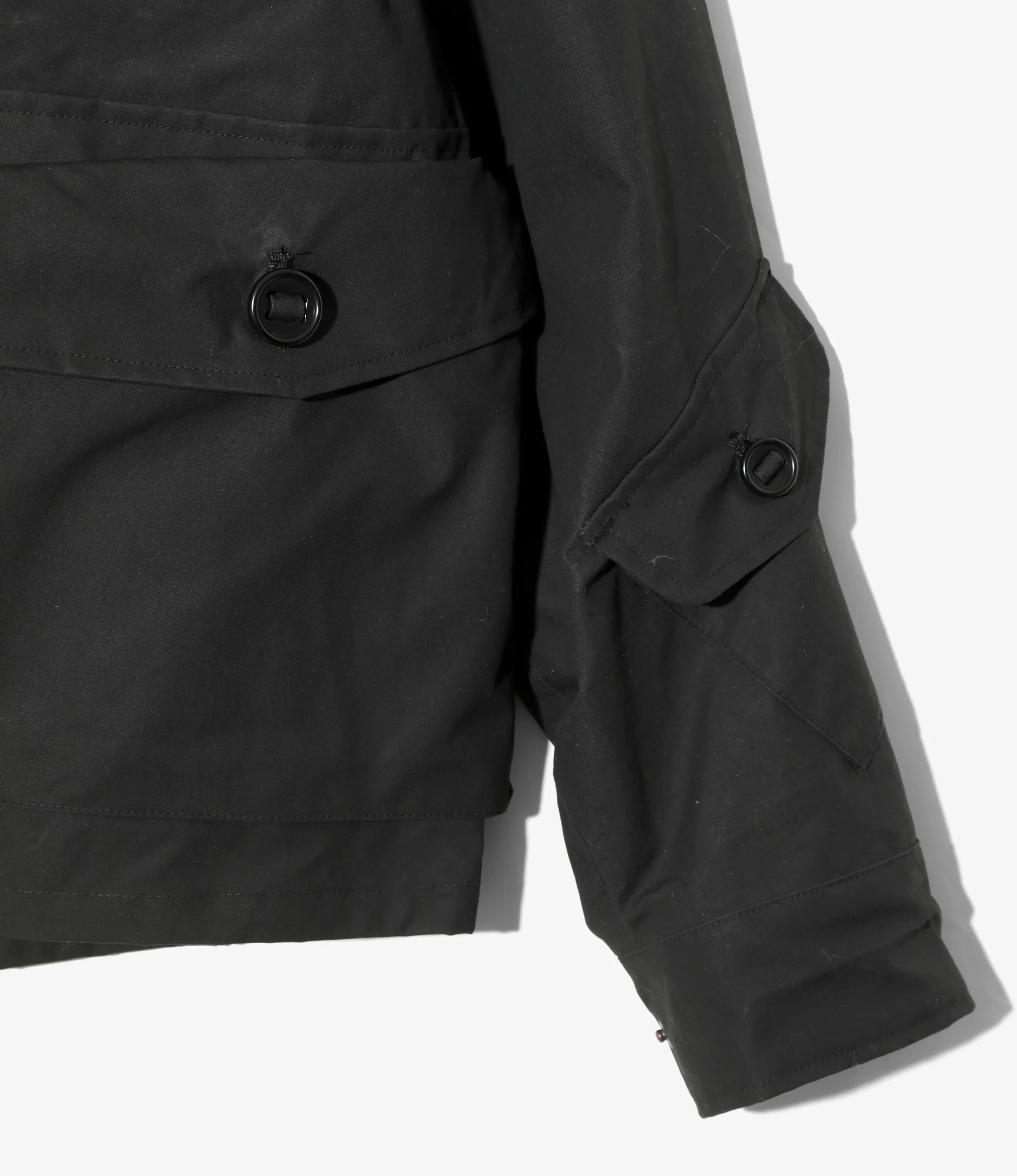 Tenkara Shirt Jacket - Black - Waxed Cotton - Image 4