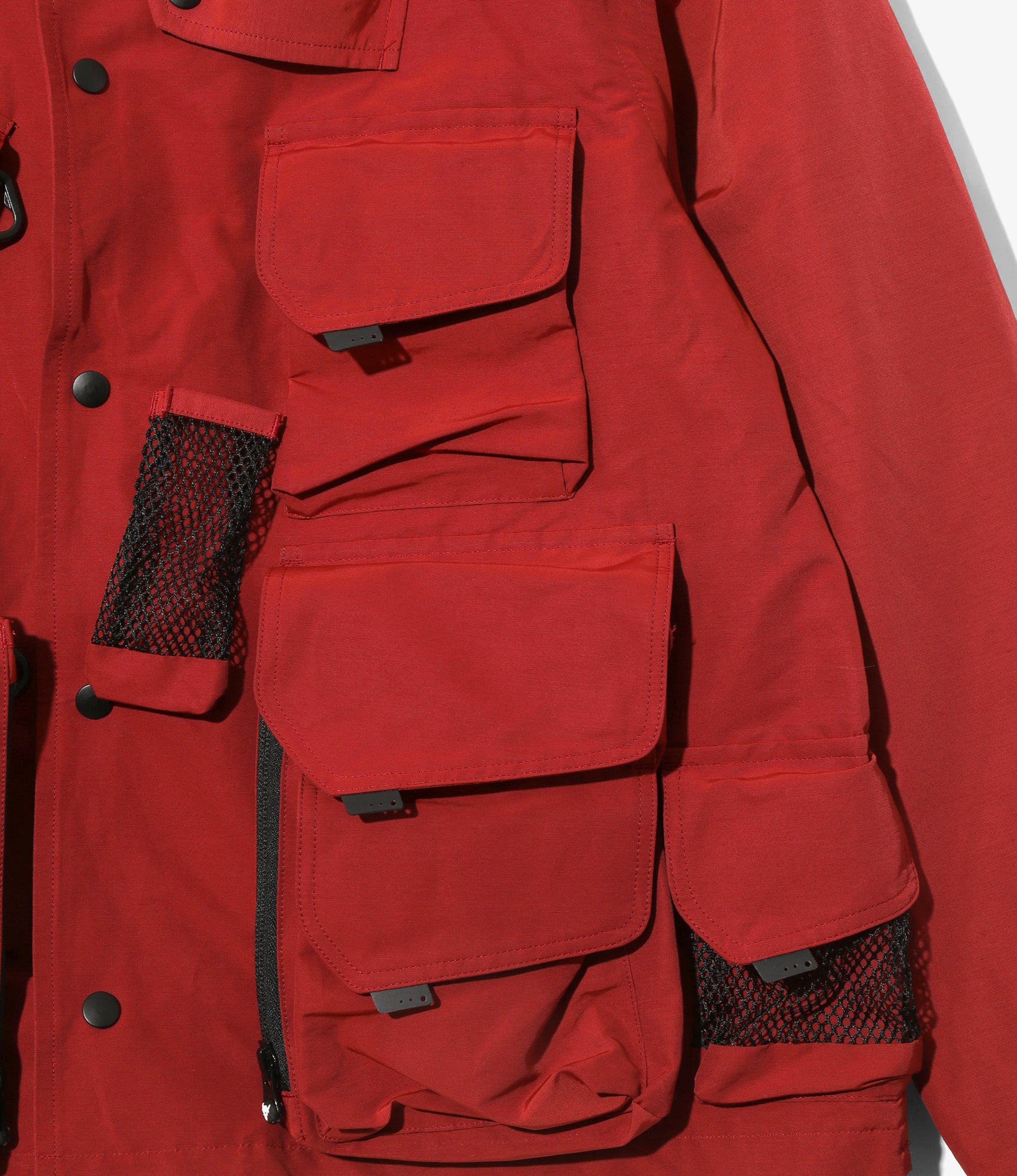 Tenkara Trout Parka - Red - C/N Grosgrain - Image 2