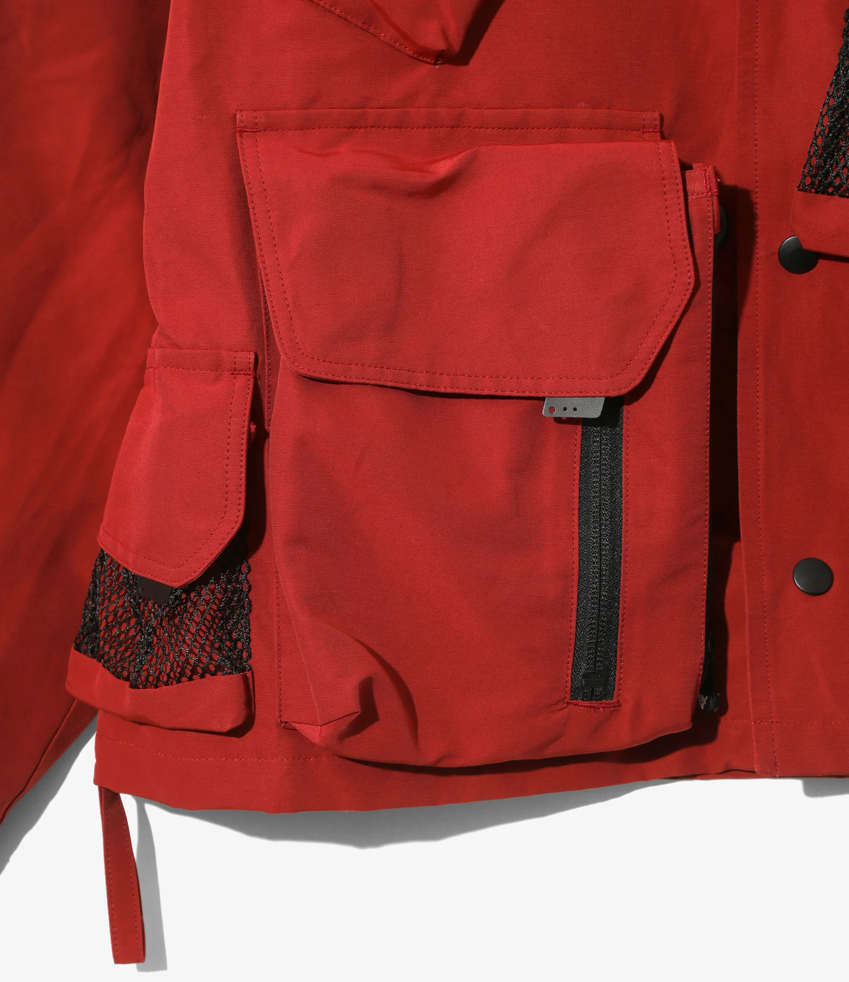 Tenkara Trout Parka - Red - C/N Grosgrain - Image 3