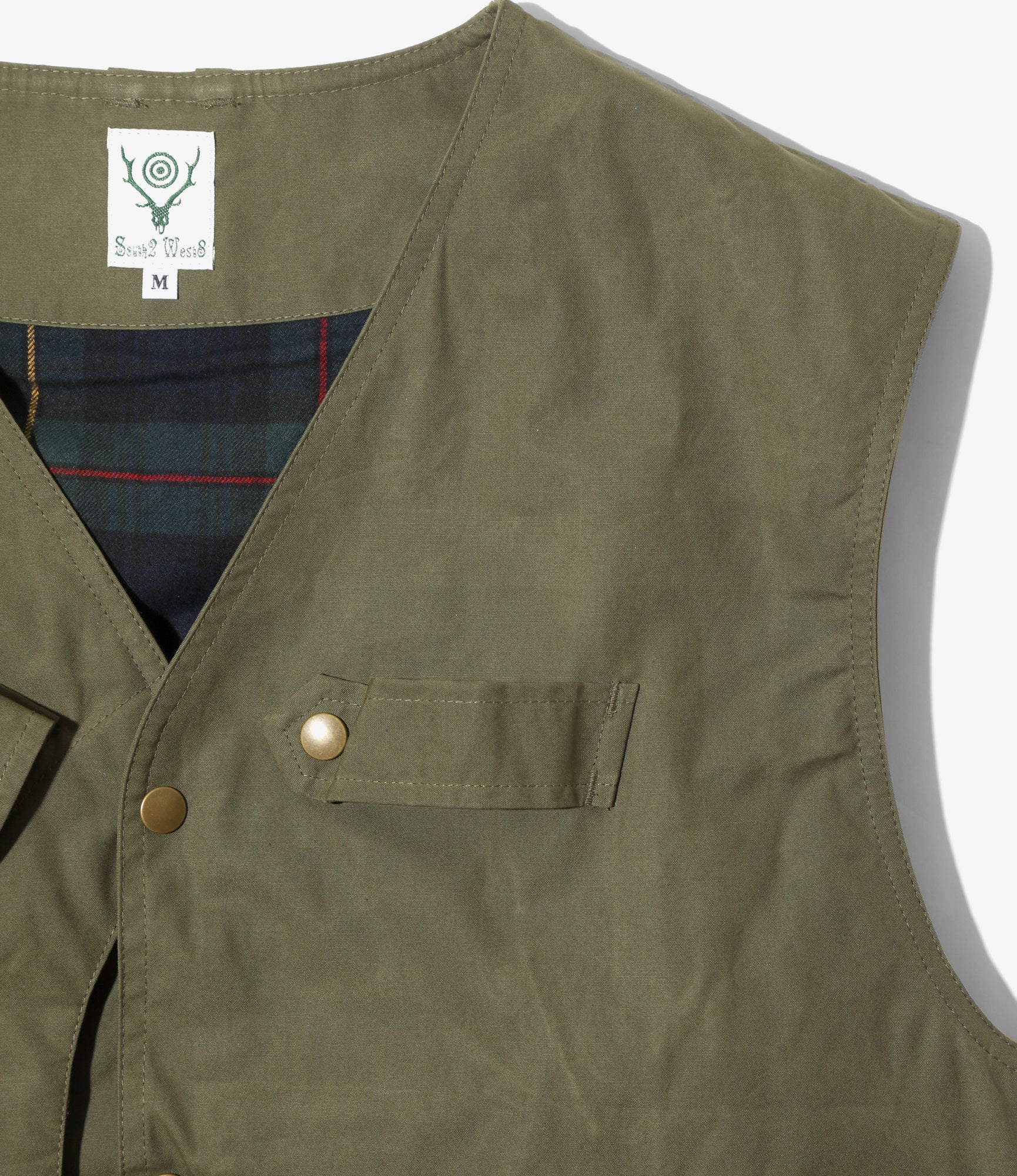 Tenkara Vest - Olive - Waxed Cotton - Image 2