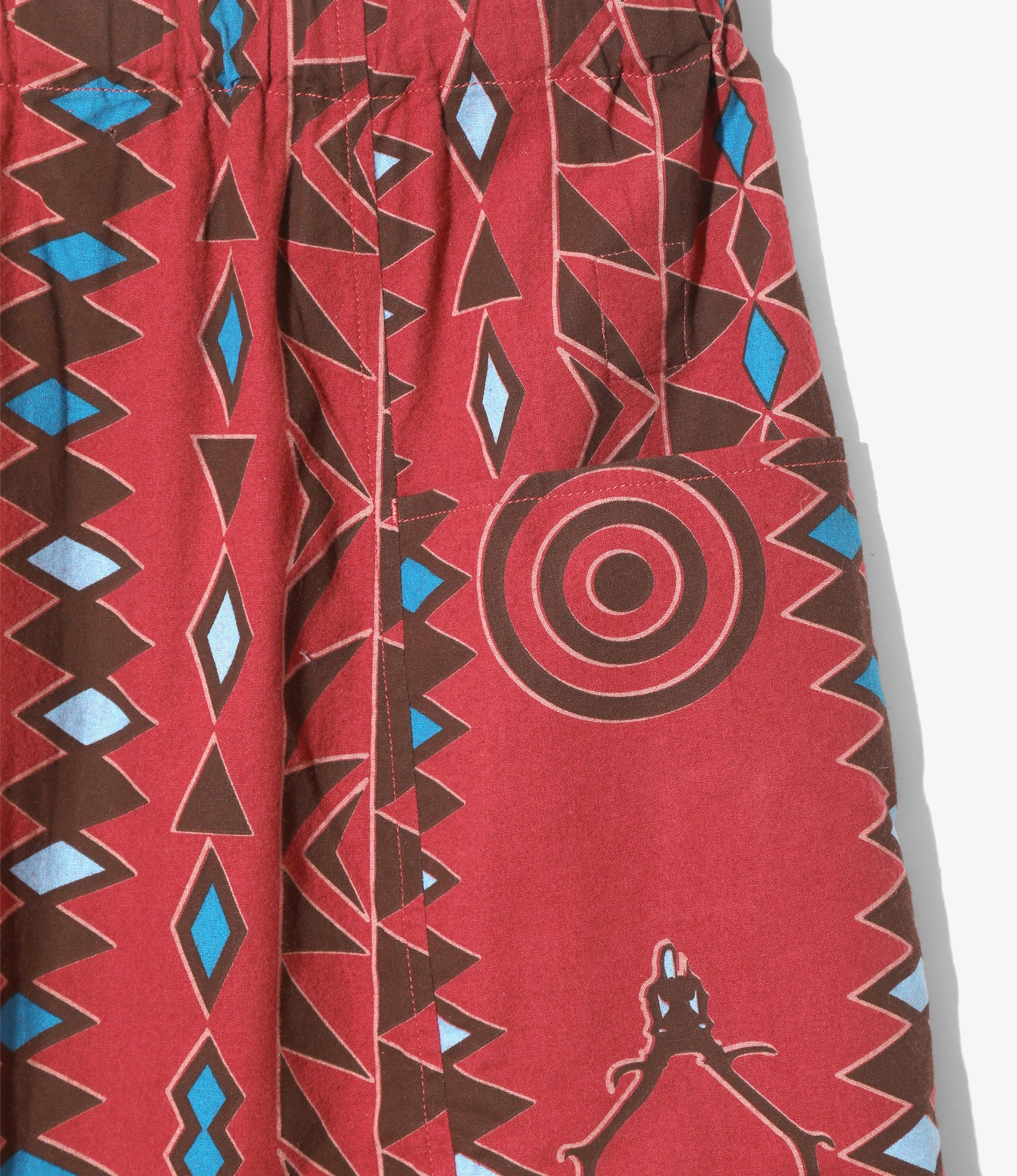 Women's Army String Skirt - Skull & Target - Flannel Cloth / Printed - Image 2