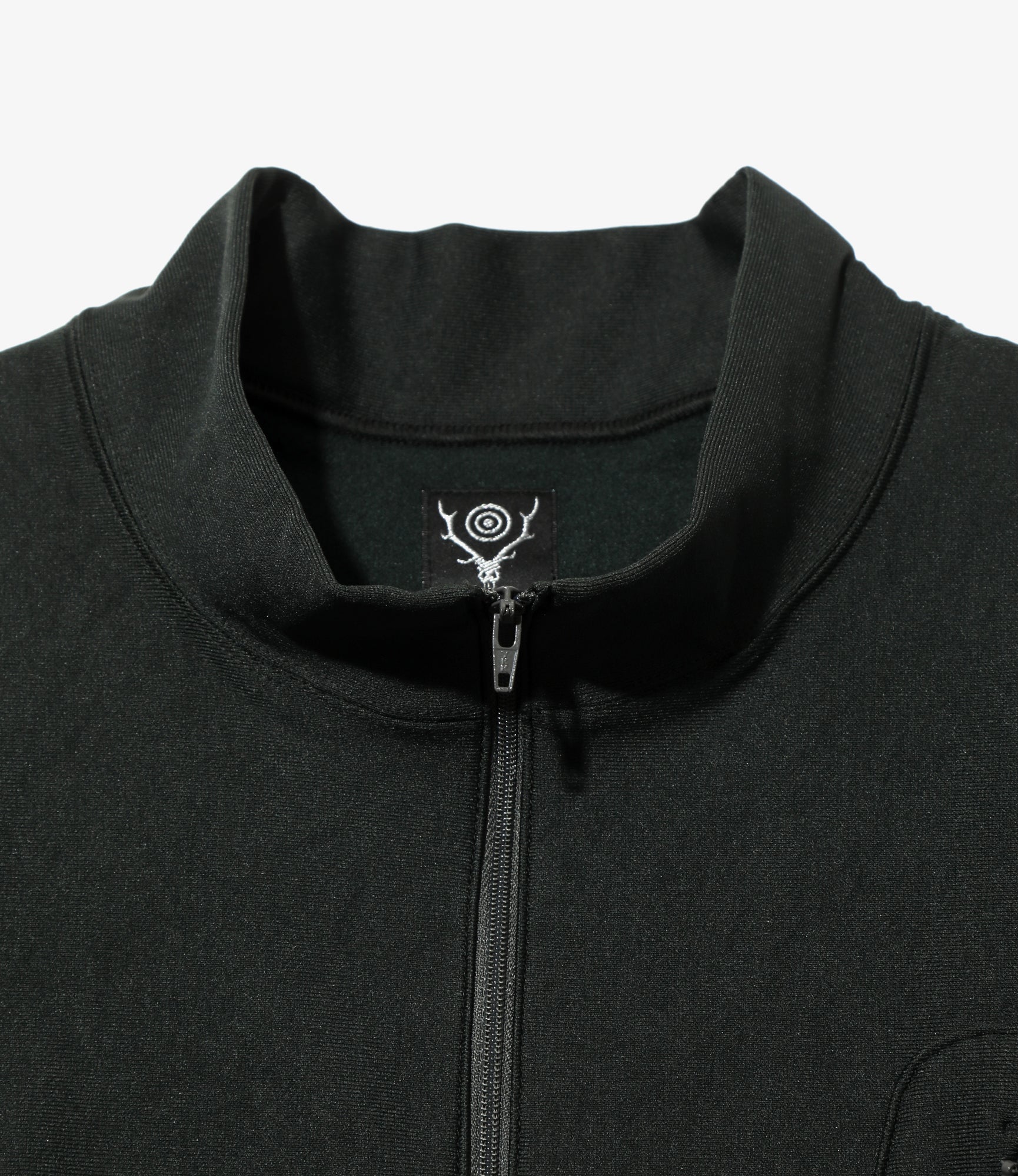 Zipped Pullover Scouting Shirt - Green - N/PE/PU Tricot Jersey - Image 2