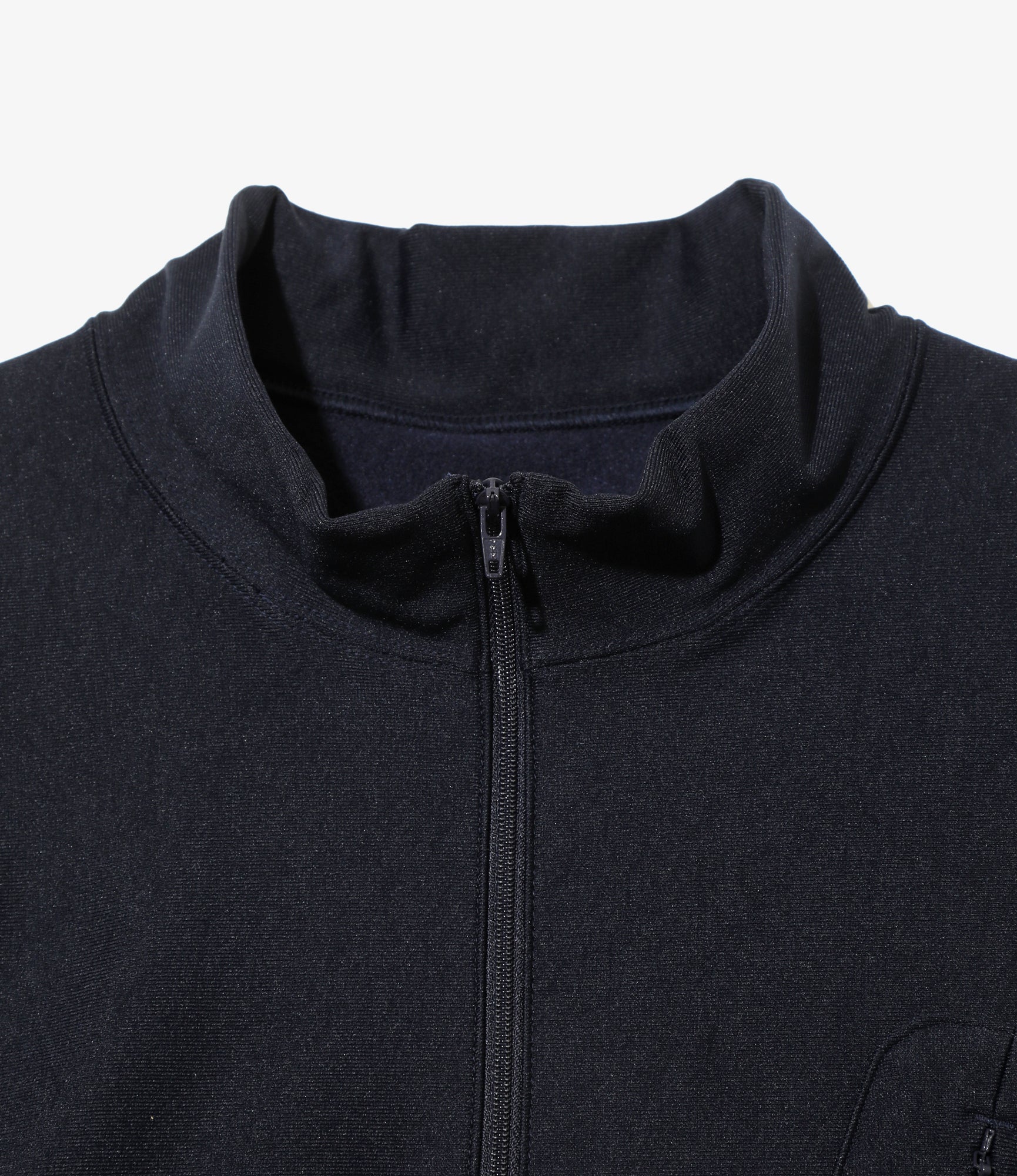 Zipped Pullover Scouting Shirt - Navy - N/PE/PU Tricot Jersey - Image 2