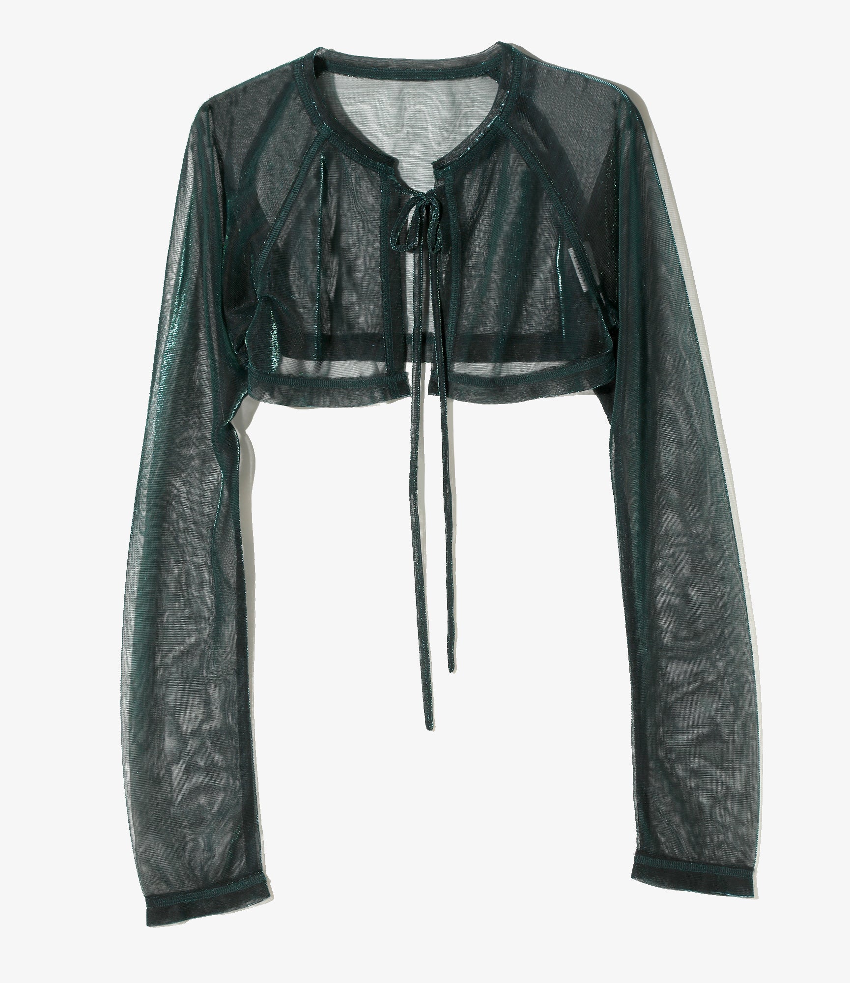 Spencer Bolero - Green - Shine Chambray Knit