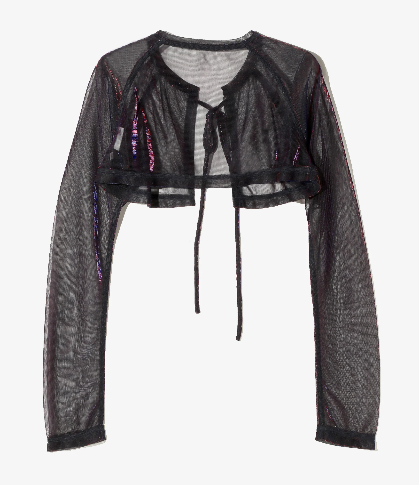Spencer Bolero - Red - Shine Chambray Knit - Image 3
