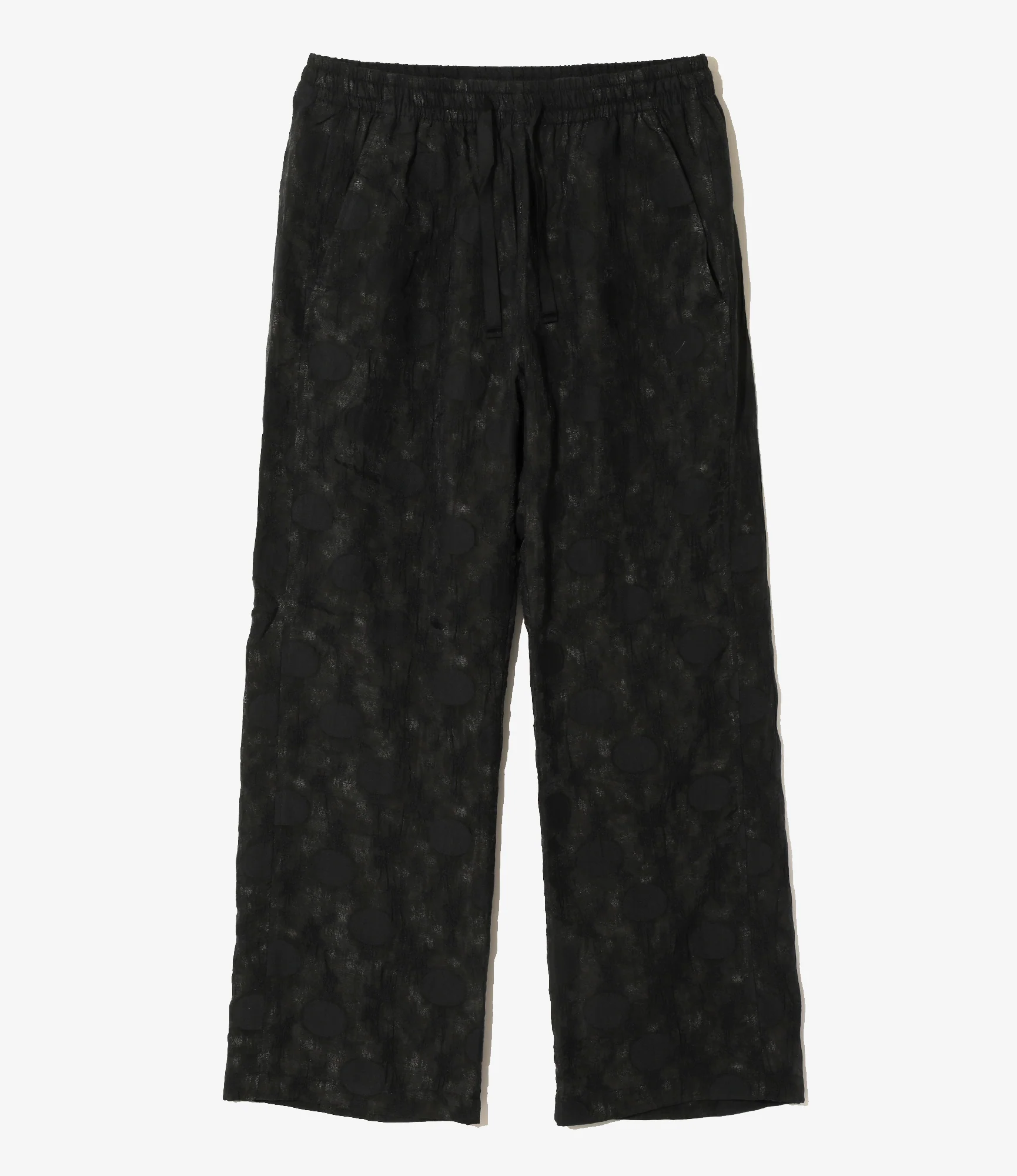 String Easy Pant - Black - Shrunken Jacquard / Polka Dots