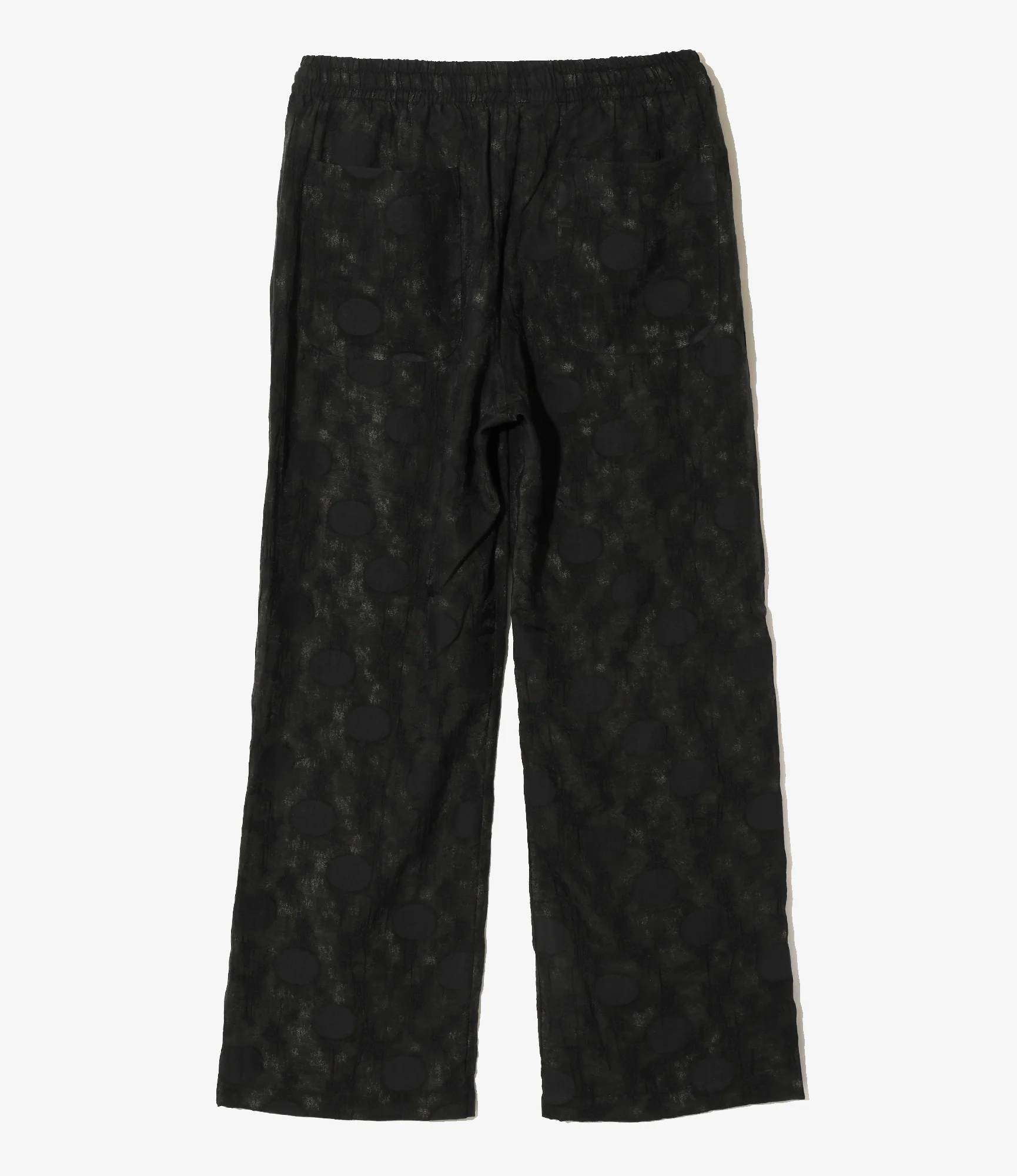 String Easy Pant - Black - Shrunken Jacquard / Polka Dots - Image 3