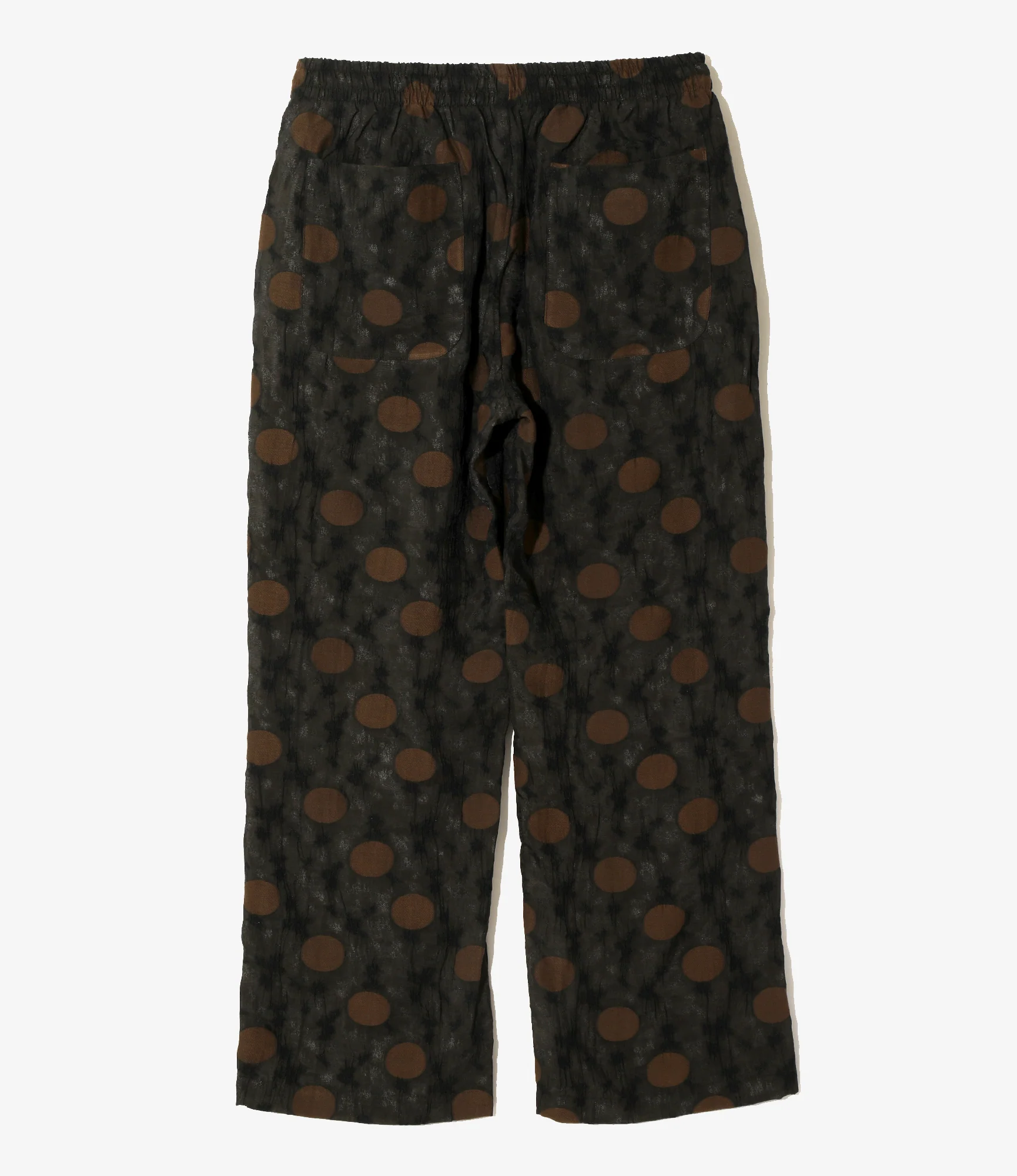 String Easy Pant - Brown - Shrunken Jacquard / Polka Dots - Image 3