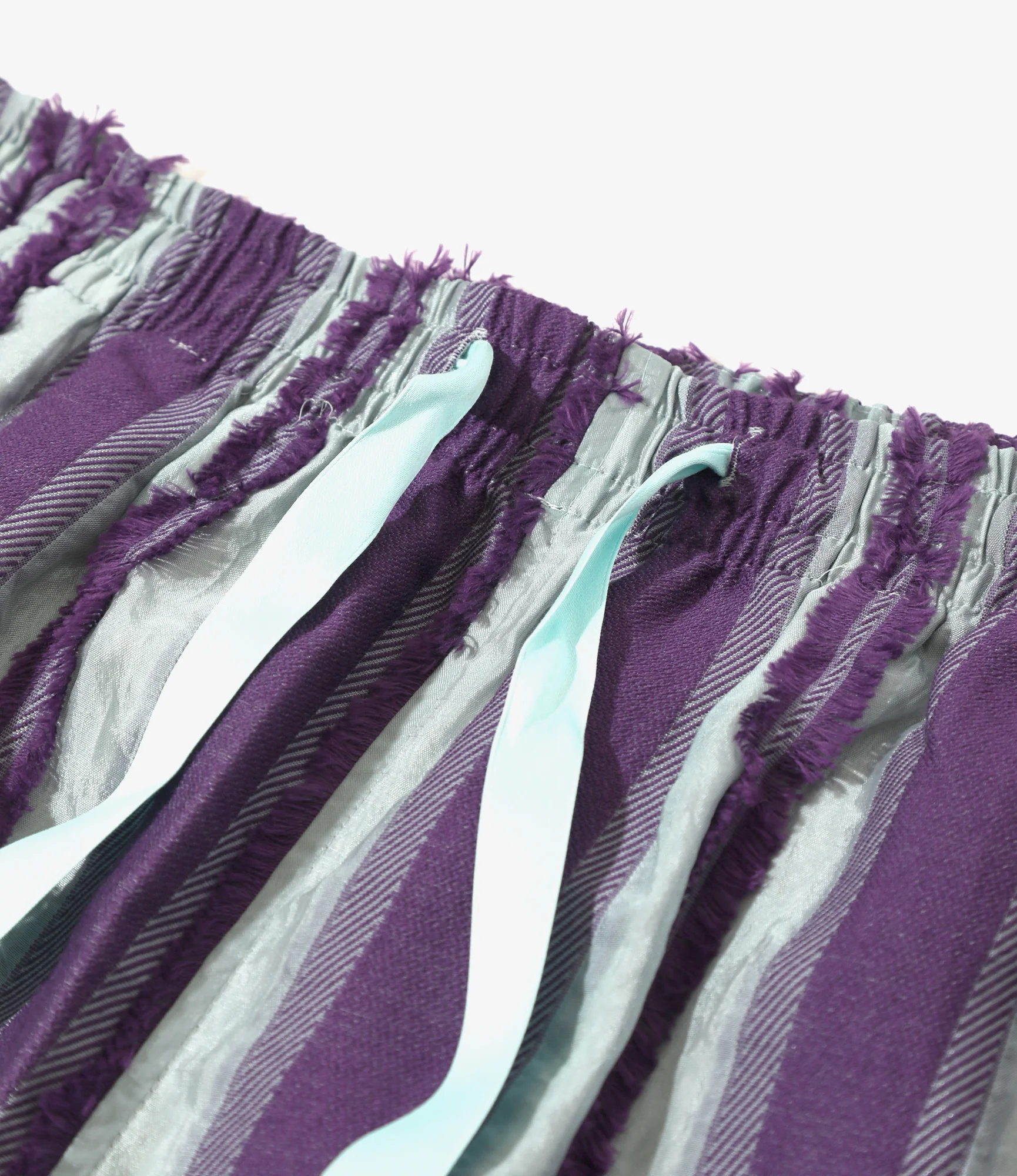 String Easy Pant - Sax/Purple - Stripe Cut Jacquard - Image 3
