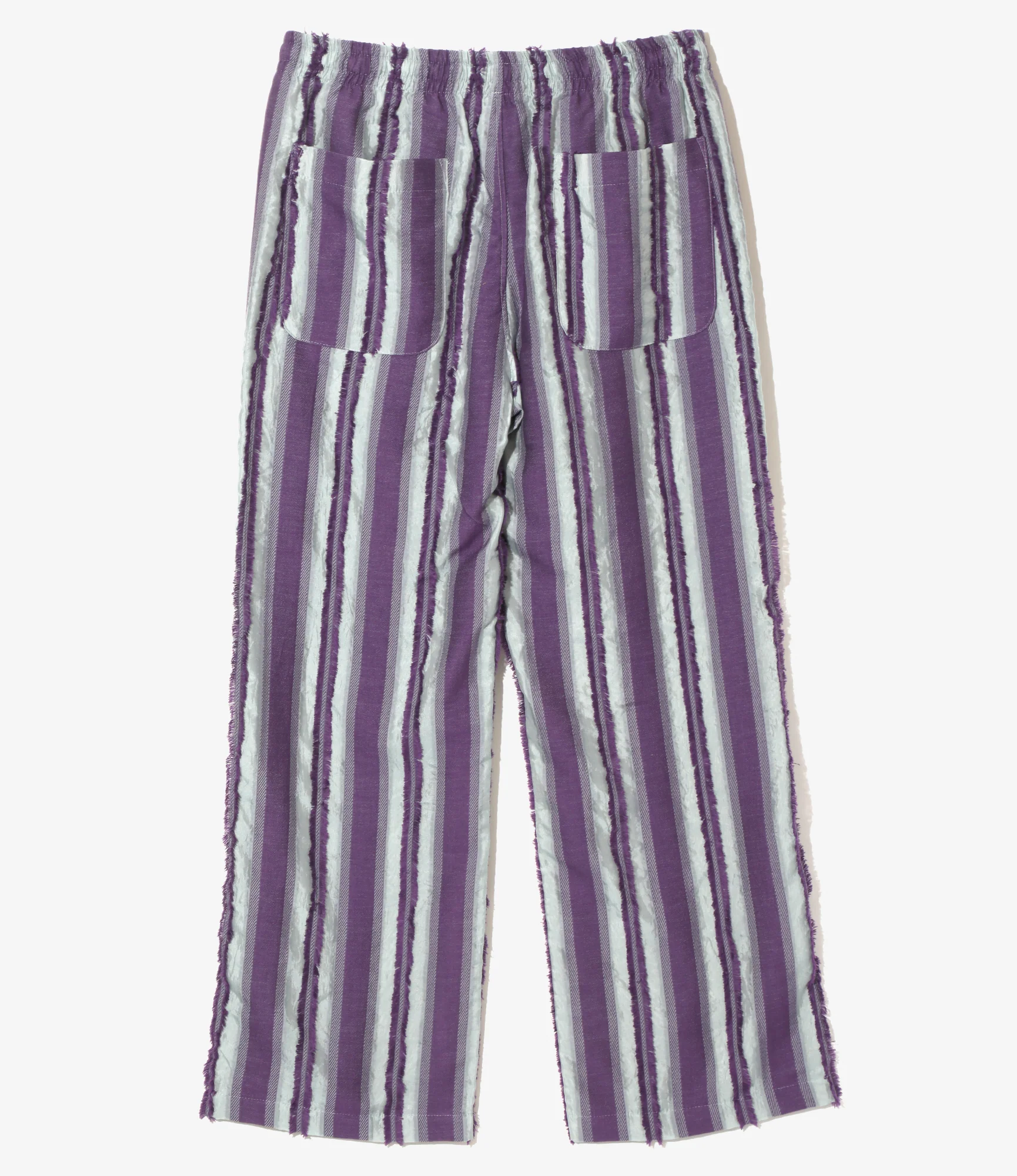 String Easy Pant - Sax/Purple - Stripe Cut Jacquard - Image 4