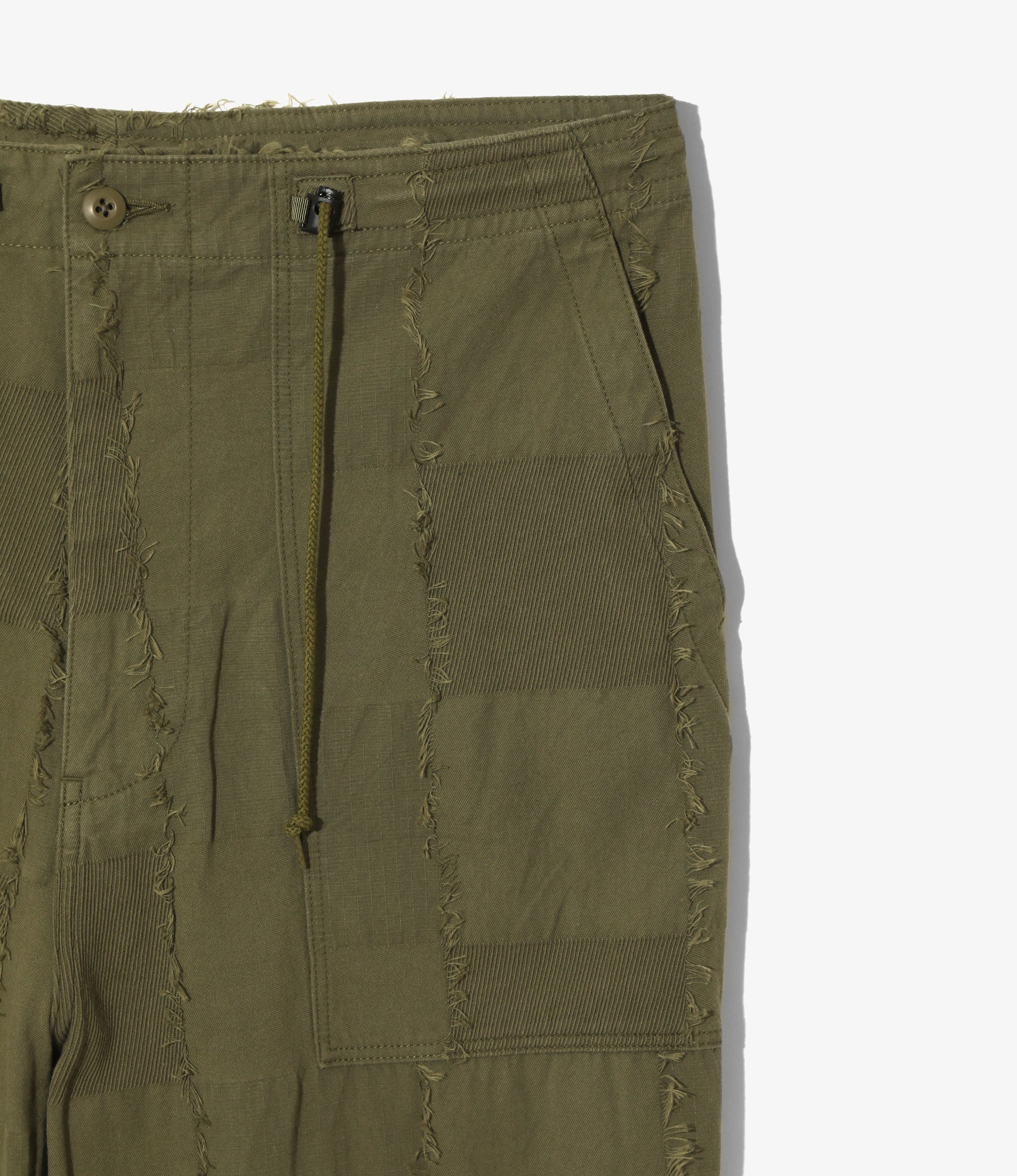 String Fatigue Pant - Olive - Ripstop Cut Jacquard - Image 2