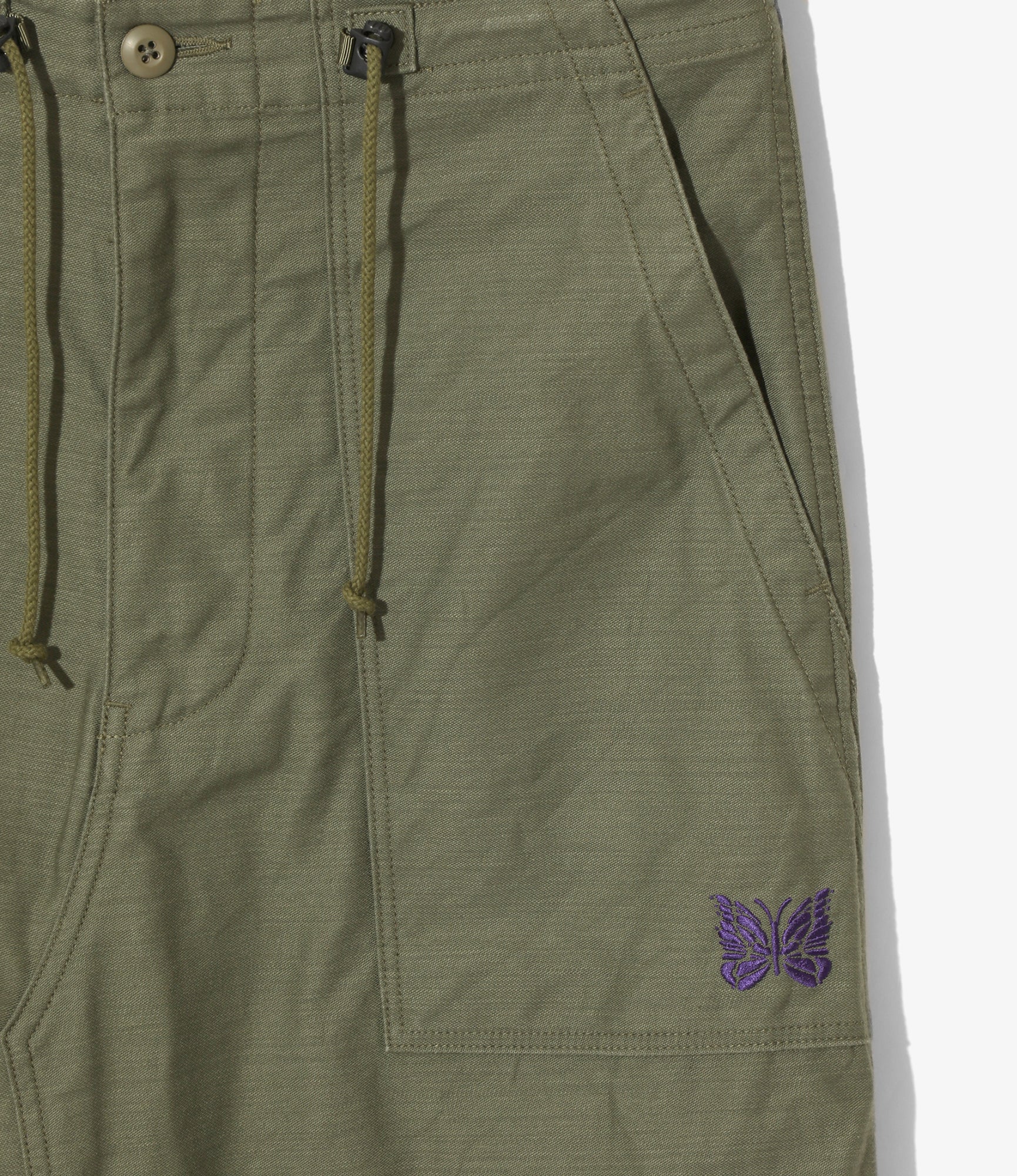 String Fatigue Skirt - Olive - Back Sateen - Image 2