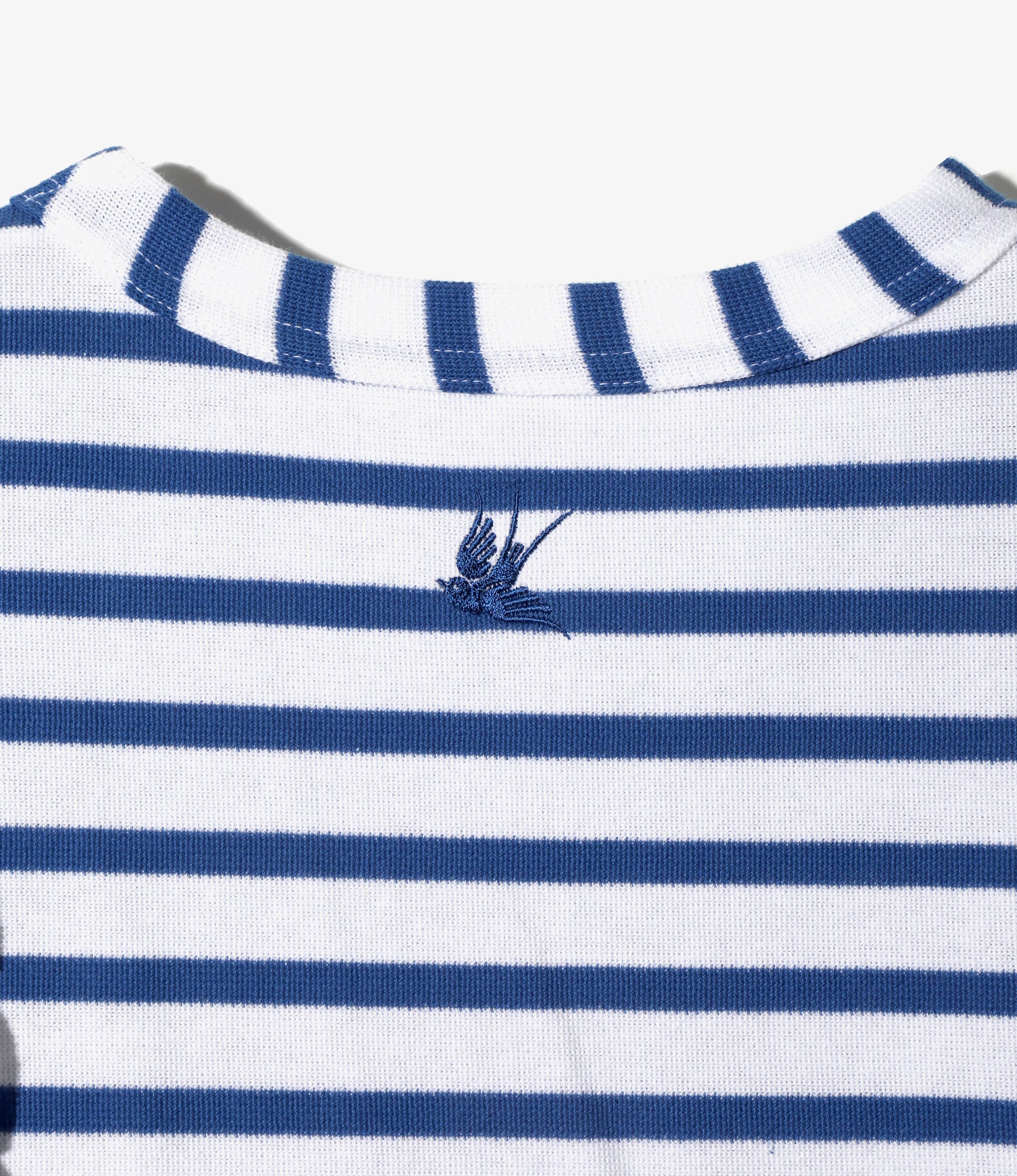 Swallow Asymmetric Frill Sleeve Top - Stripe - Image 4